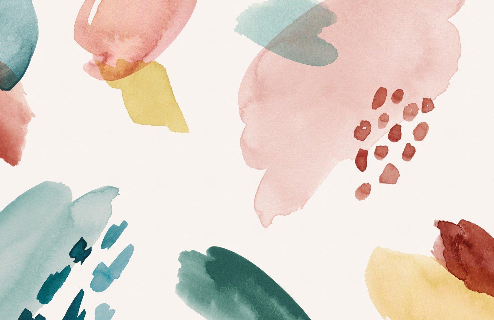 1650x1070 Multi Colored Watercolor Abstract Wallpaper Mural