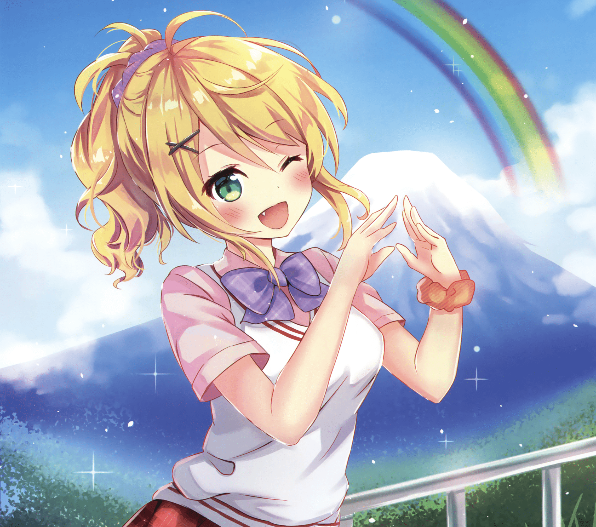2488x2200 26++ Rainbow Anime Girl Wallpaper