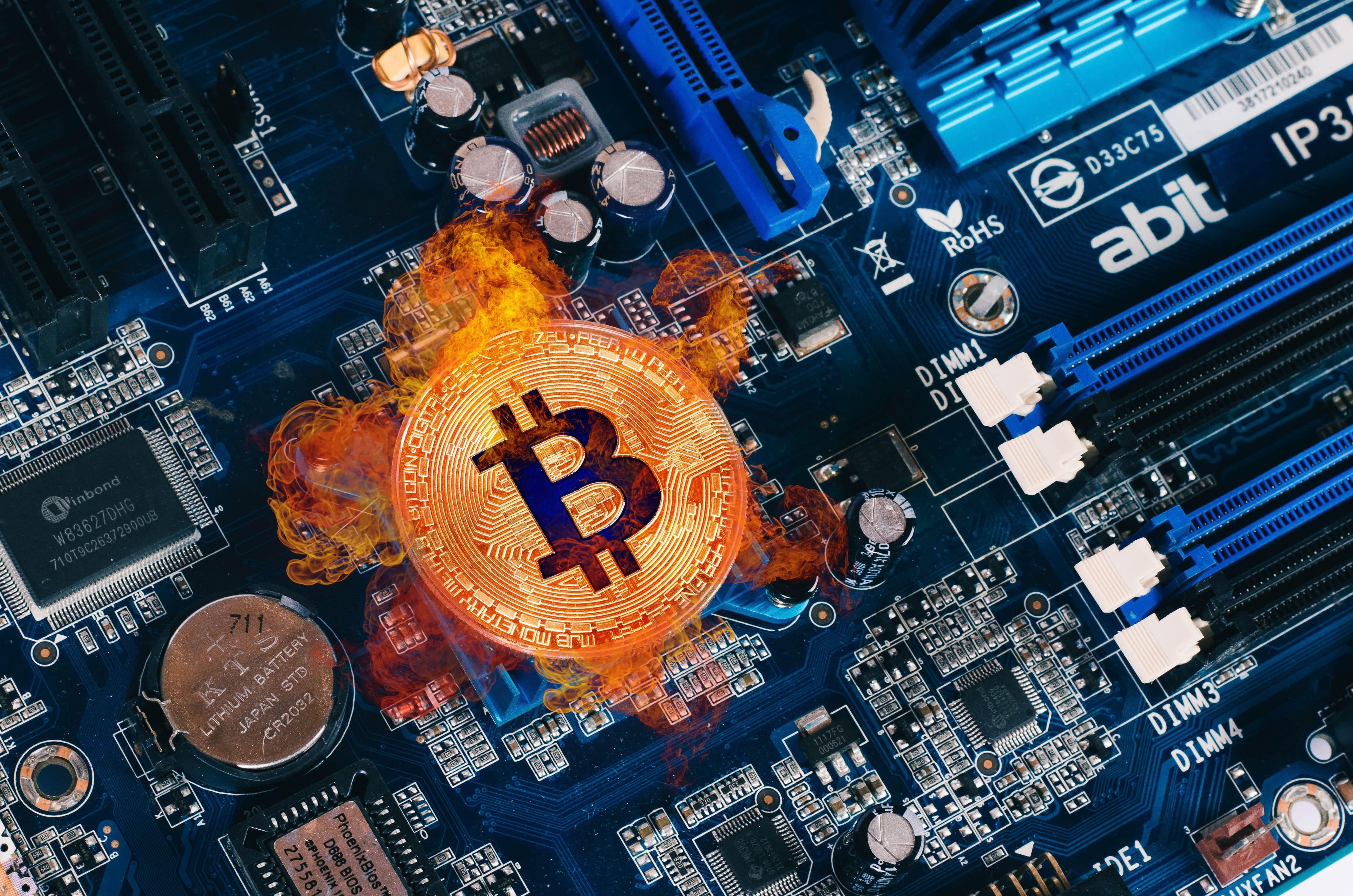 4000x2650 Bitcoin, Coin, Cryptocurrency, Motherboard Wallpaper HD Wallpaper