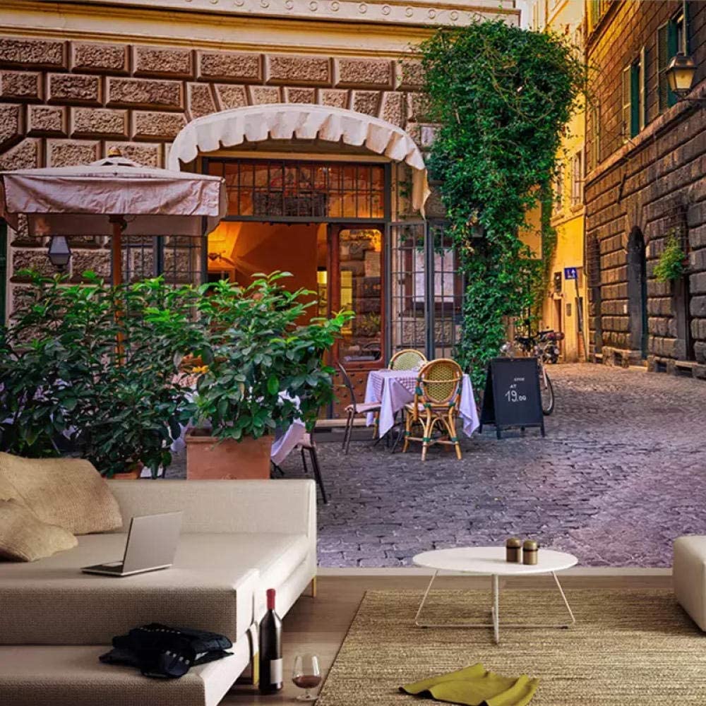 1000x1000 Chinese Retro City Street View Wallpaper Restaurant Cafe Background Wallpaper 3D Ancient Landscape Chinese City Night View A, 150Cmx105Cm