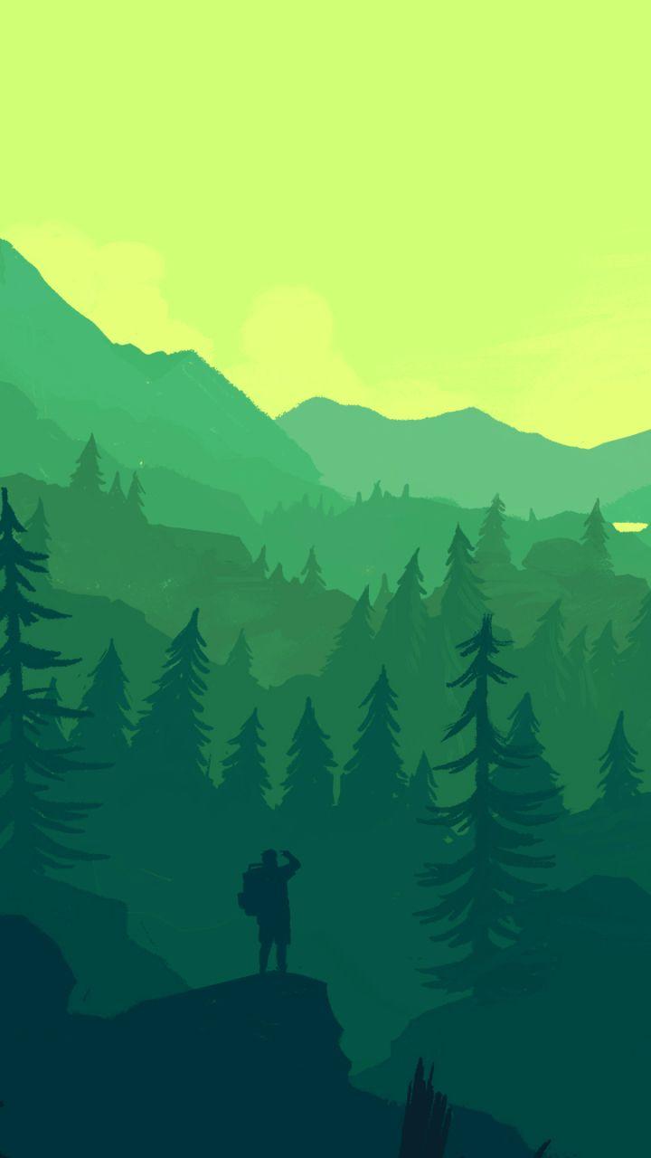 720x1280 firewatch wallpaper, Nature wallpaper, Minimalist wallpaper