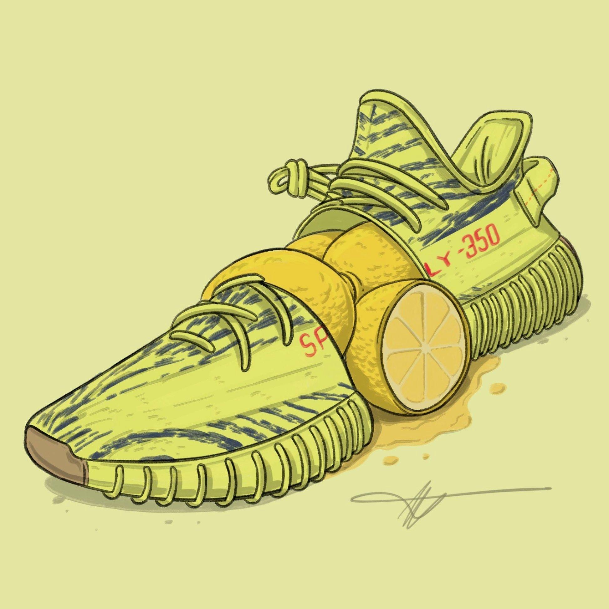 1946x1946 Cartoon Yeezy Box Wallpaper