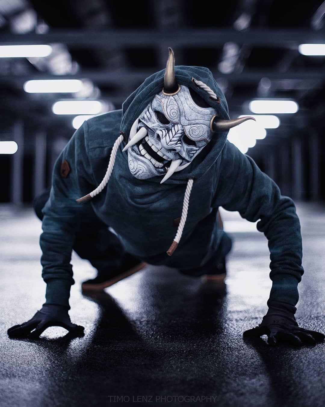 1080x1350 Airsoft Oni Hannya Samurai Mask from