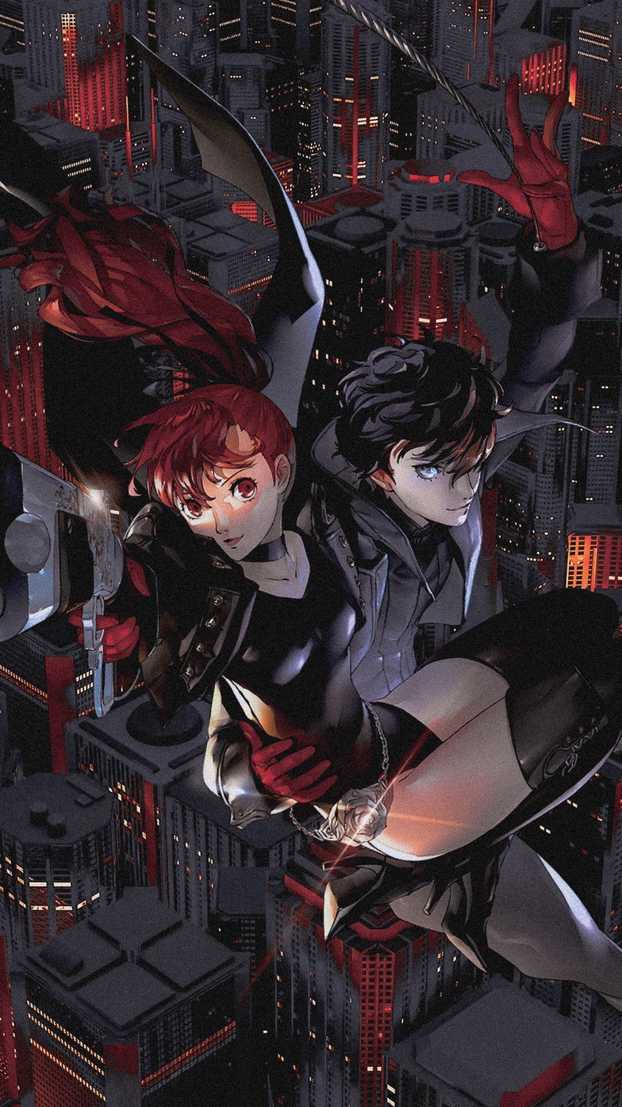 1242x2208 I Made Designed Some Wallpaper Of Kasumi & Joker!: Persona5