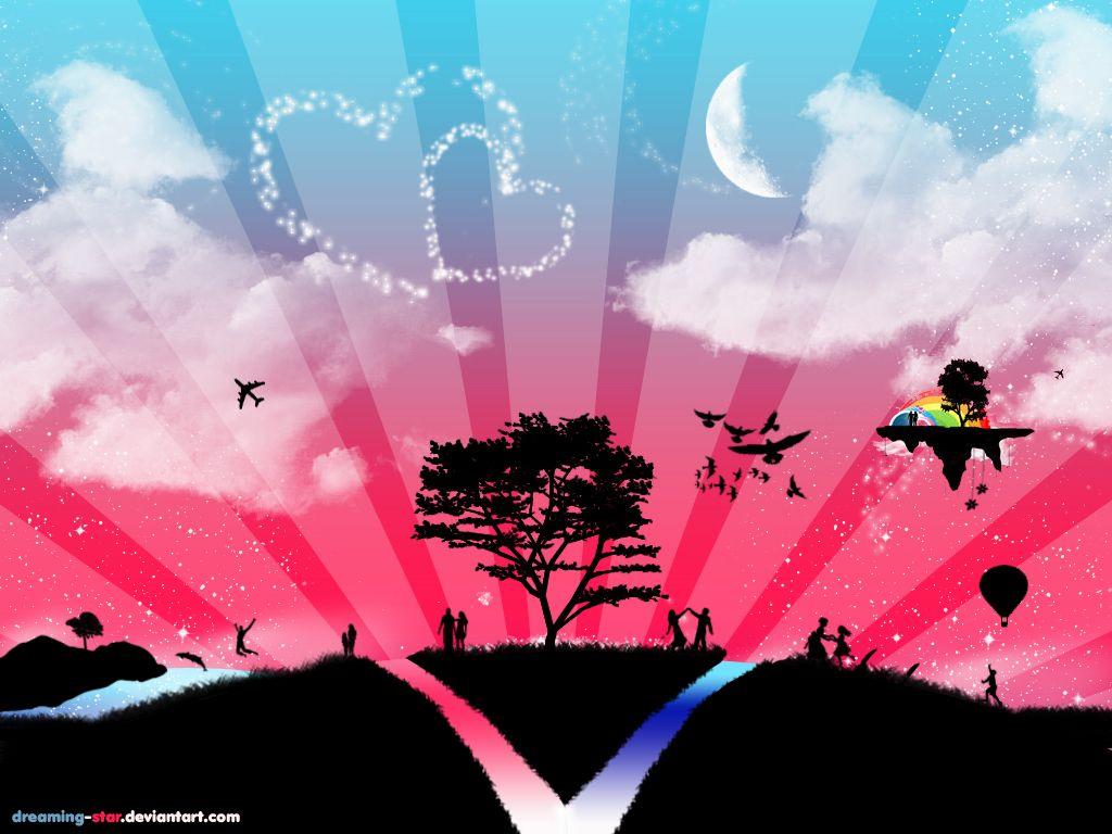 1024x768 World Of Love By Dreaming Star. Love Wallpaper, Love Image, Facebook Timeline Covers