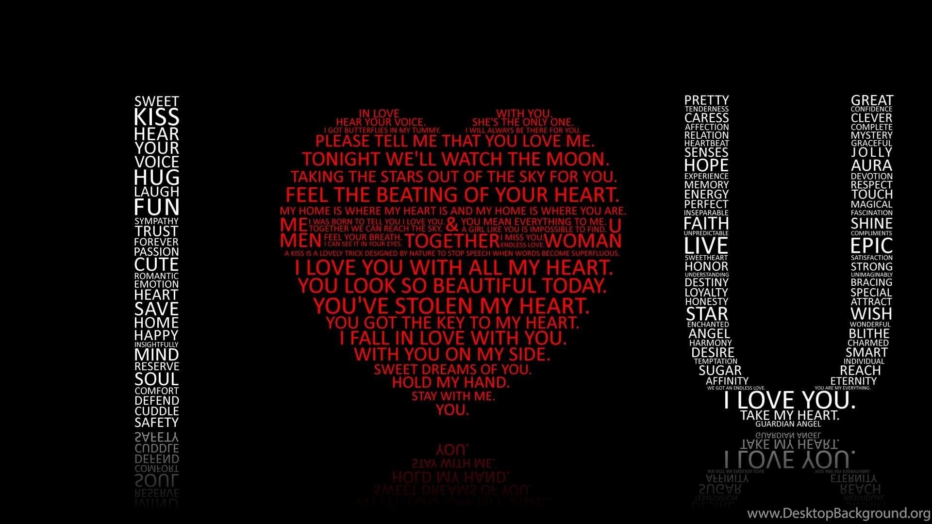 1920x1080 I Love U Photo HD Wallpaper Lovely Desktop Background