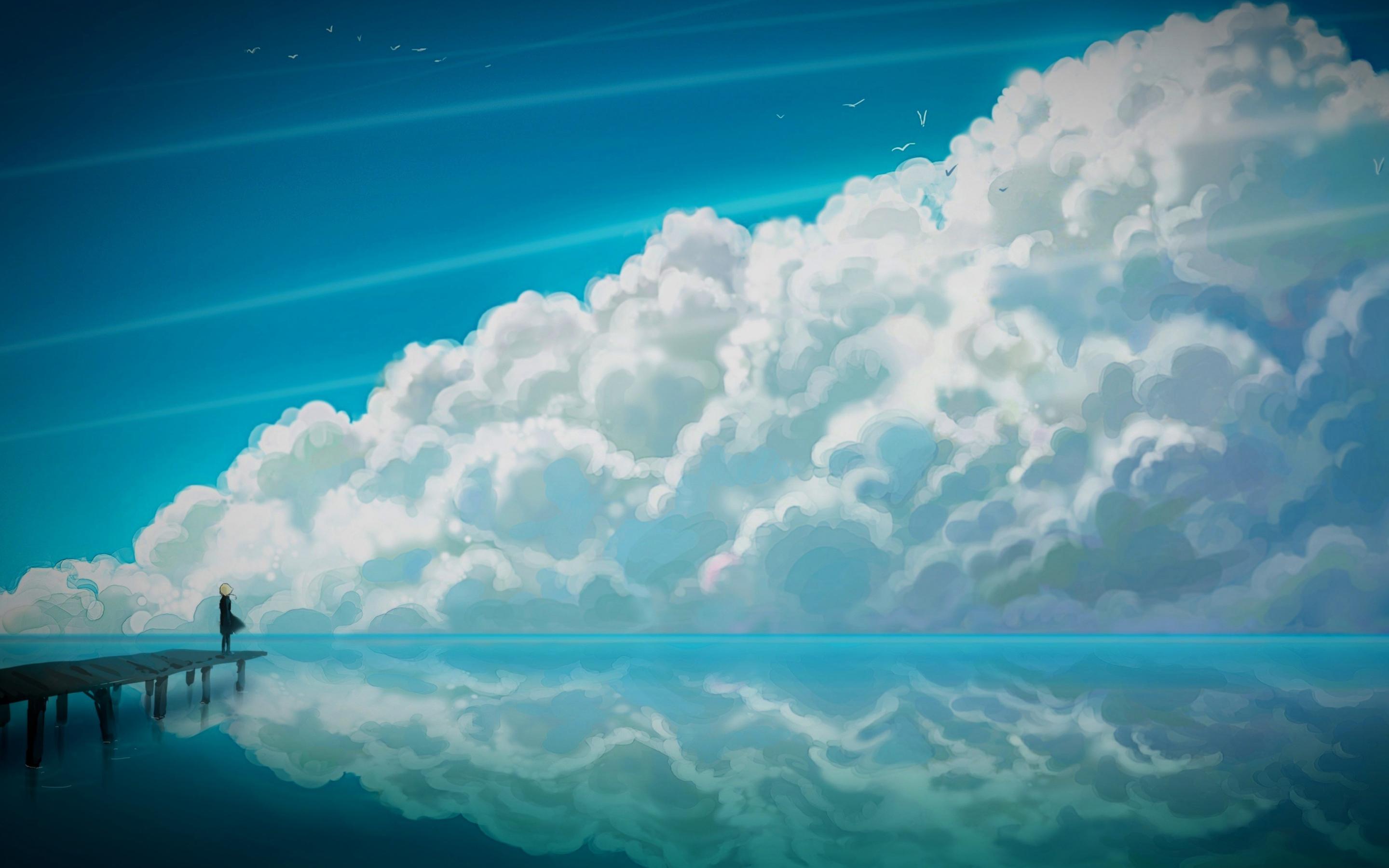 2880x1800 Anime Sky Wallpaper