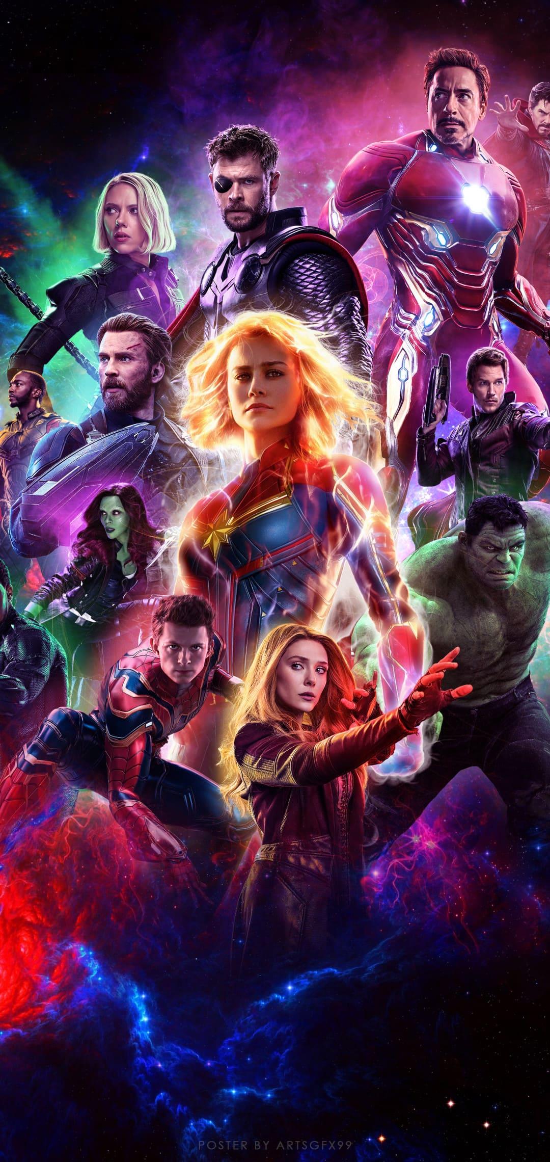 1080x2280 Avengers Phone Wallpaper