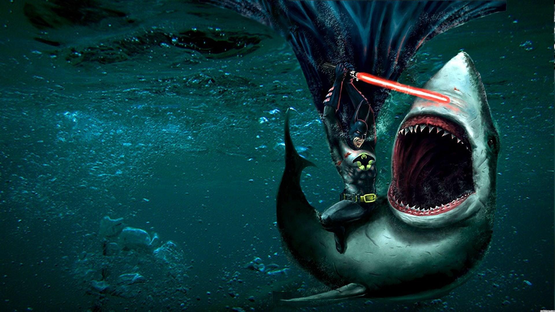 1920x1080 Batman v. Jaws: wallpaper