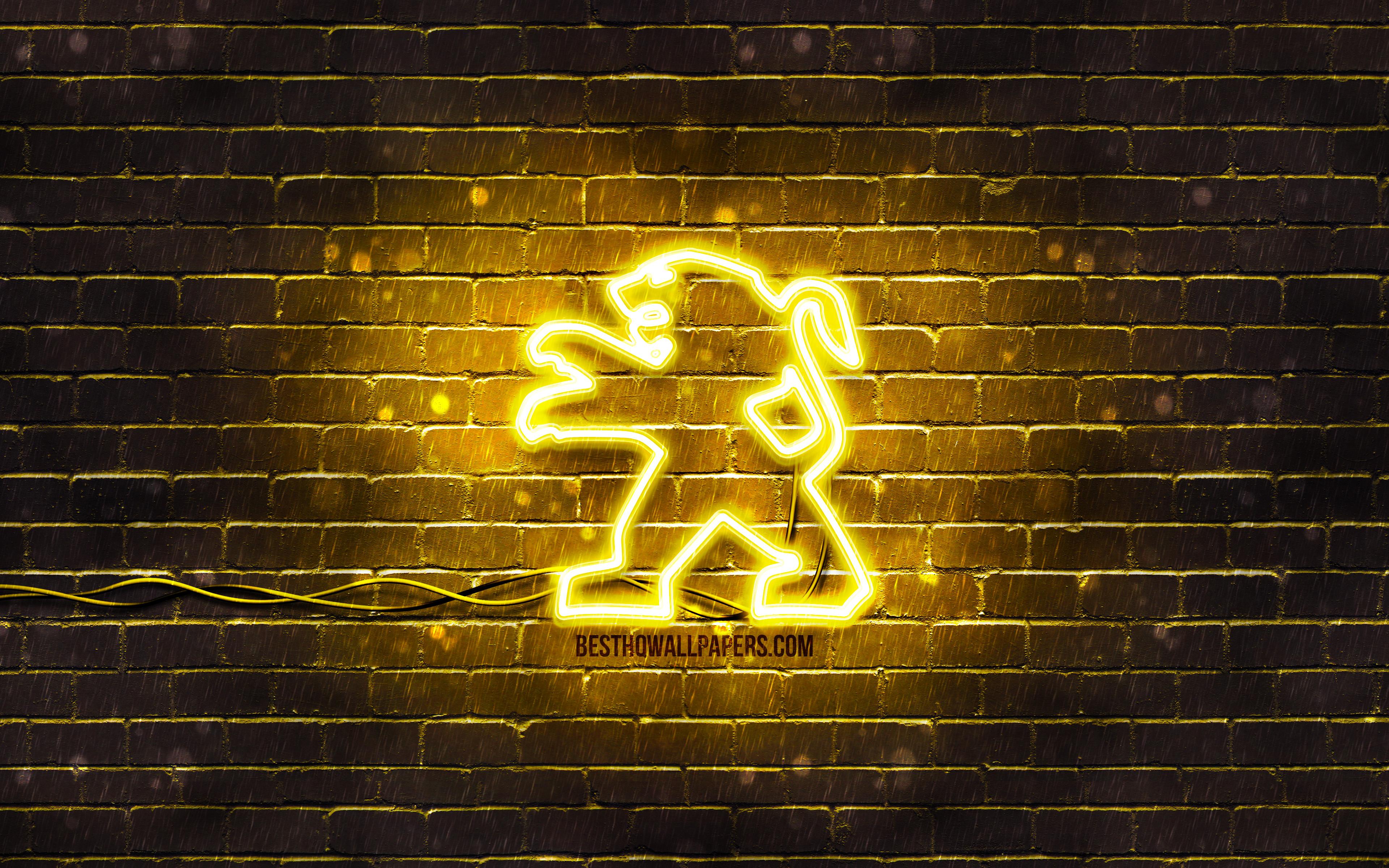 3840x2400 Download wallpaper Peugeot yellow logo, 4k, yellow brickwall, Peugeot logo, cars brands, Peugeot neon logo, Peugeot for desktop with resolution 3840x2400. High Quality HD picture wallpaper