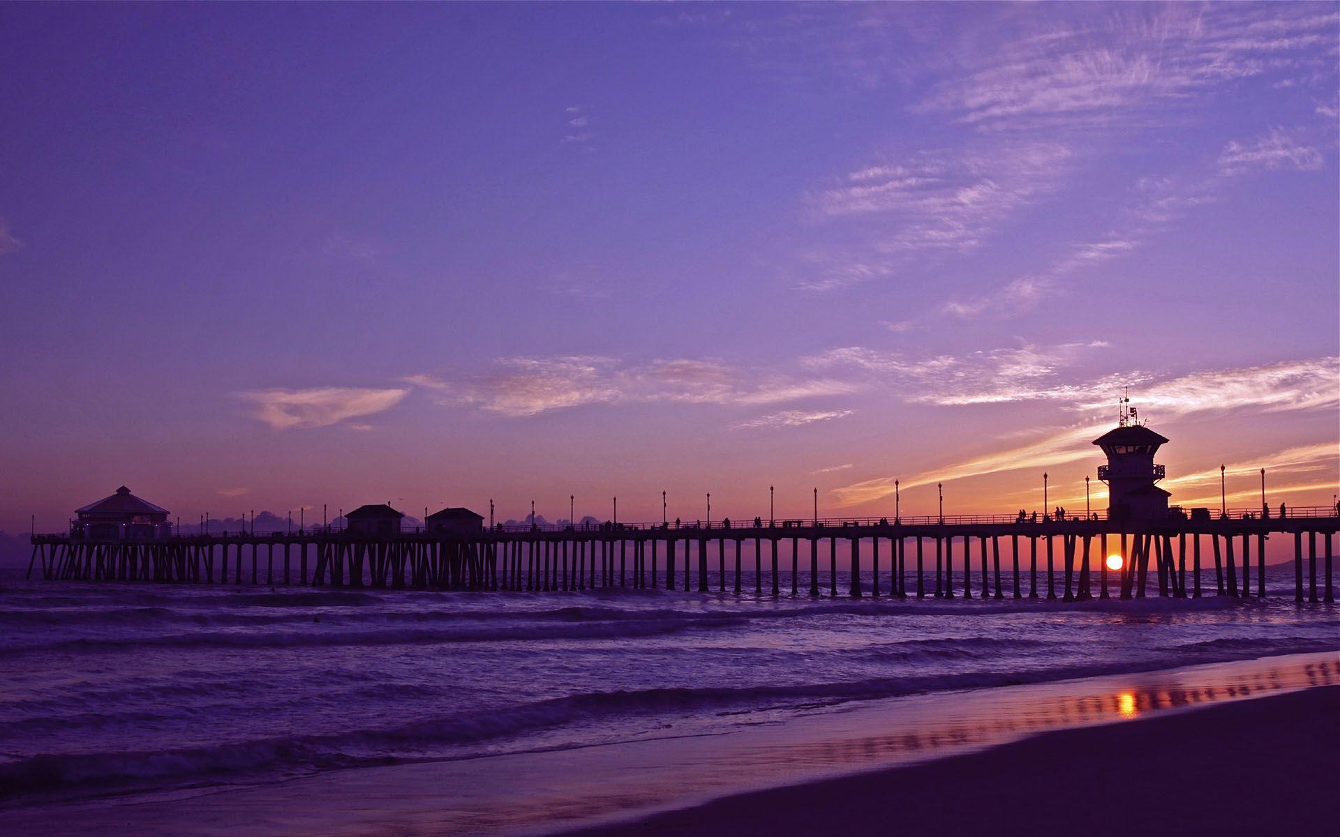 1920x1200 Sunset Beach California. Sunset At Huntington Beach, California , united States. California wallpaper, Sunset beach california, Beach wallpaper
