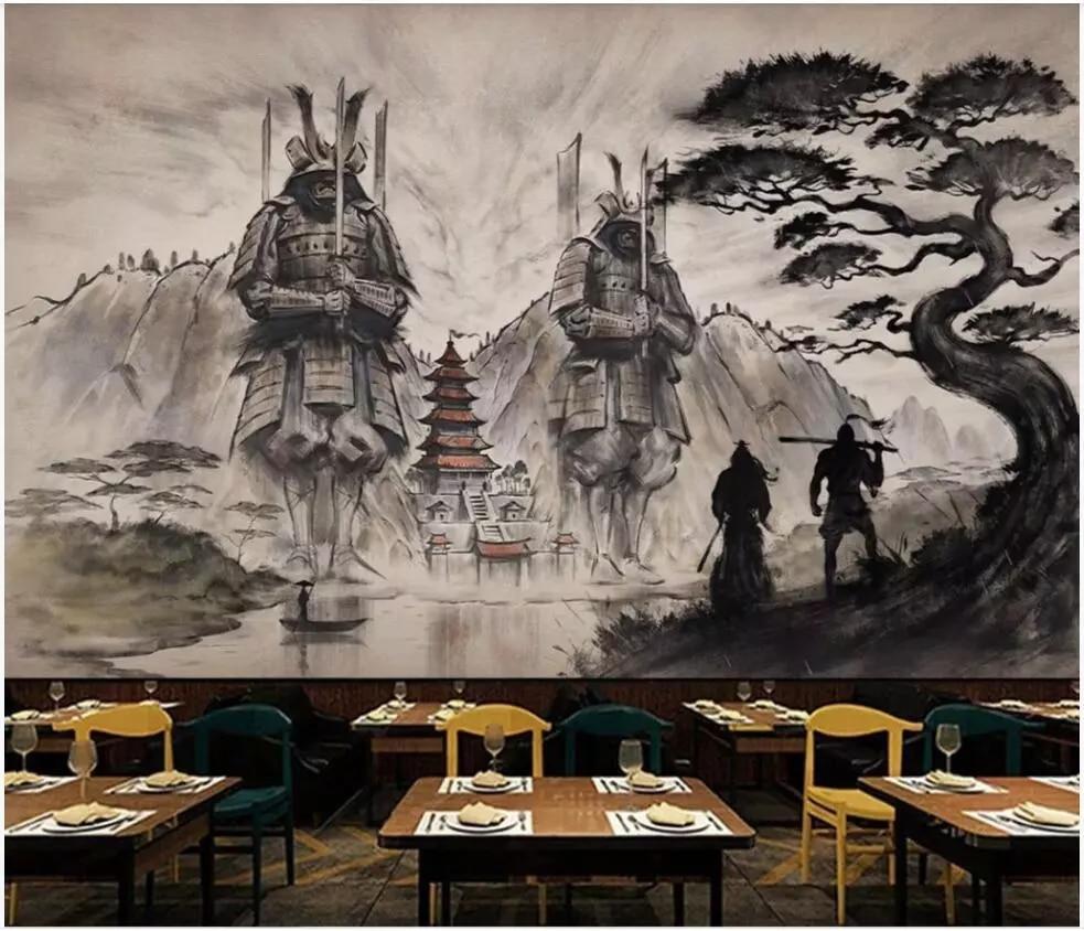 983x844 Custom photo 3D wallpaper Japanese style ukiyo e samurai temple living room home decor 3D wall murals wallpaper for walls 3 d. Wallpaper