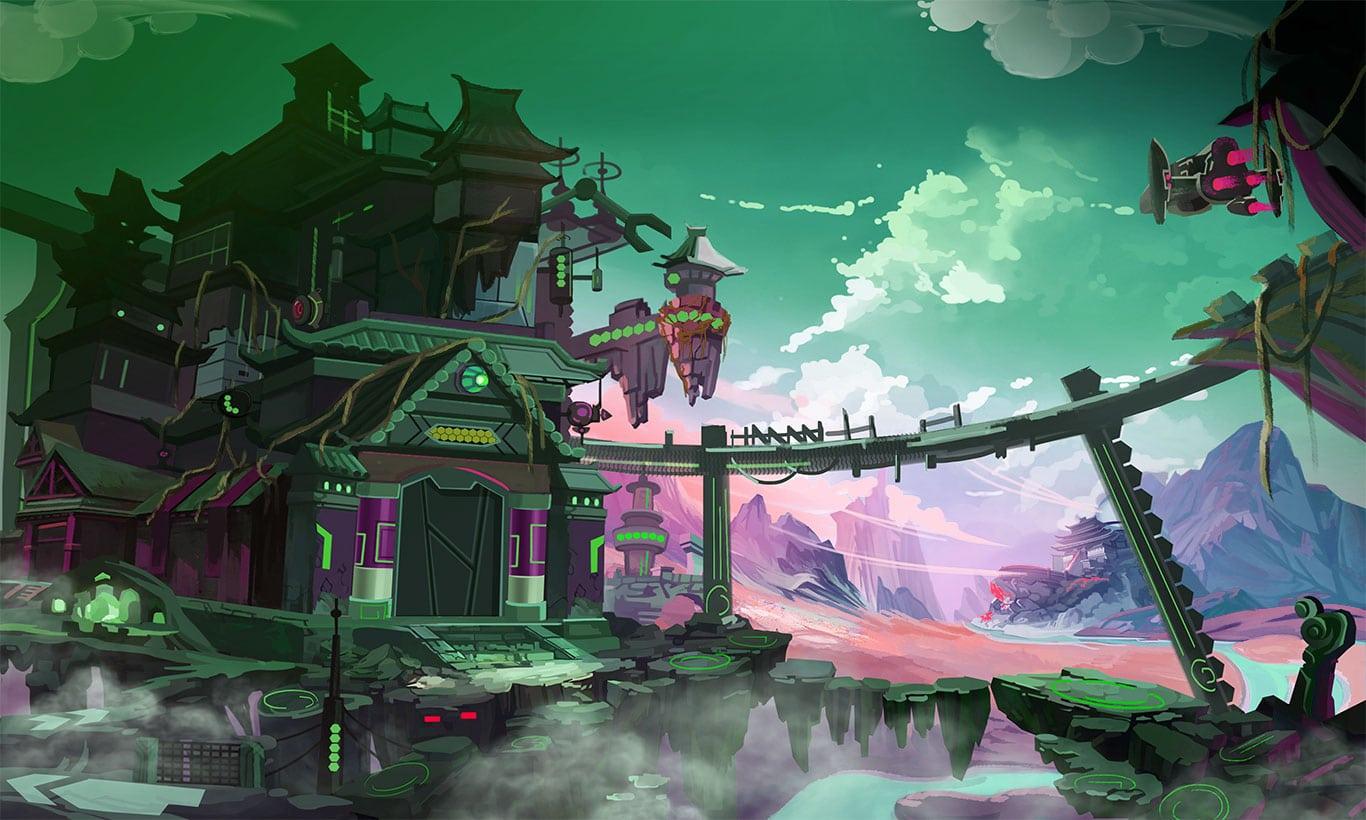 1366x820 Gaming Green Goblin Fantasy Temple Wallpaper Mural