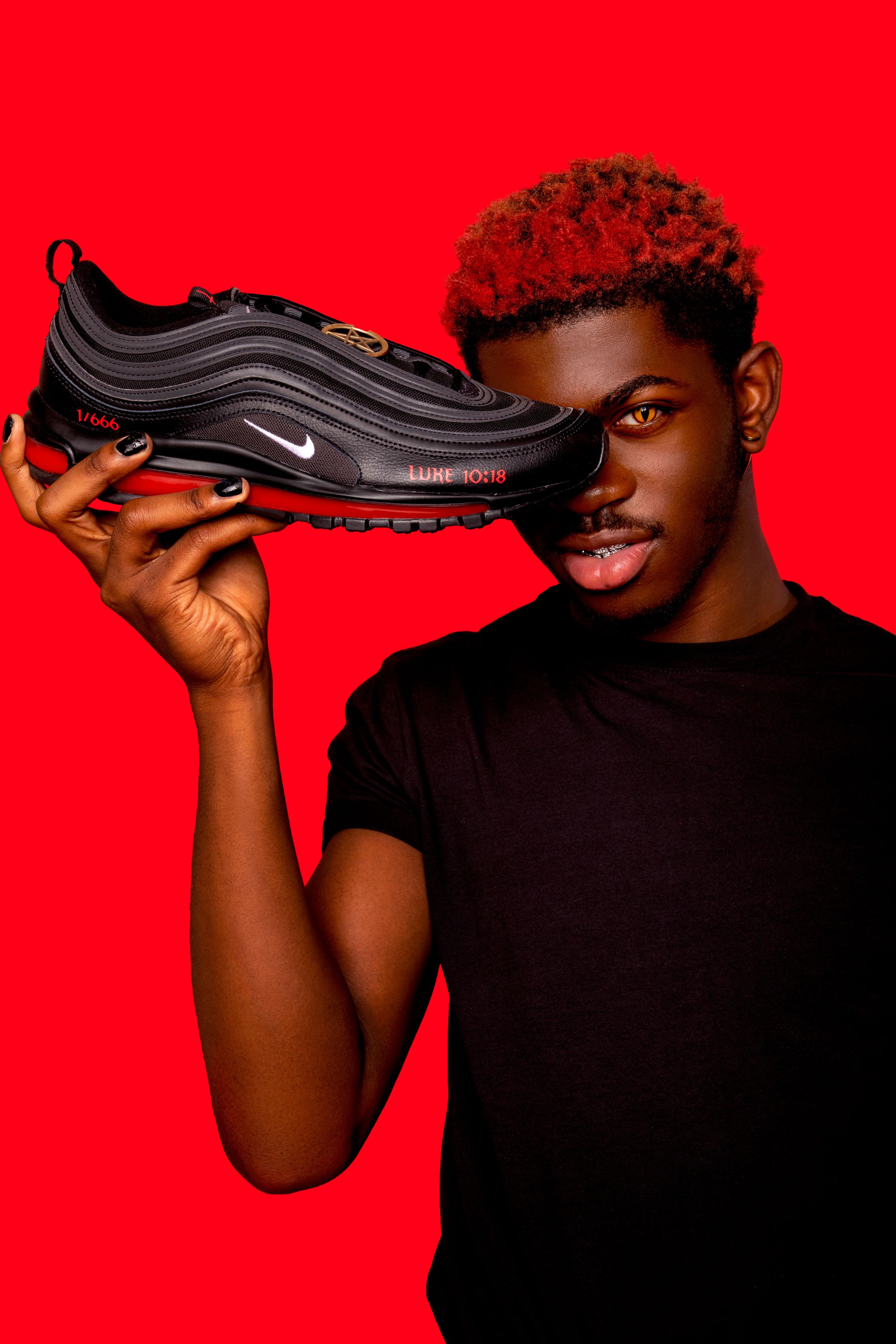 3000x4500 Lil Nas X's unofficial 'Satan' Nikes containing human blood sell out in under a minute