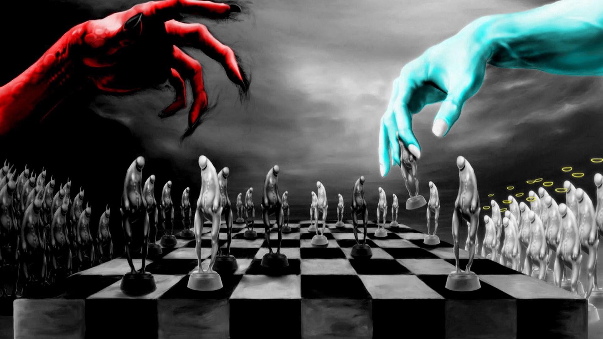 1920x1080 God Vs Satan Wallpaper