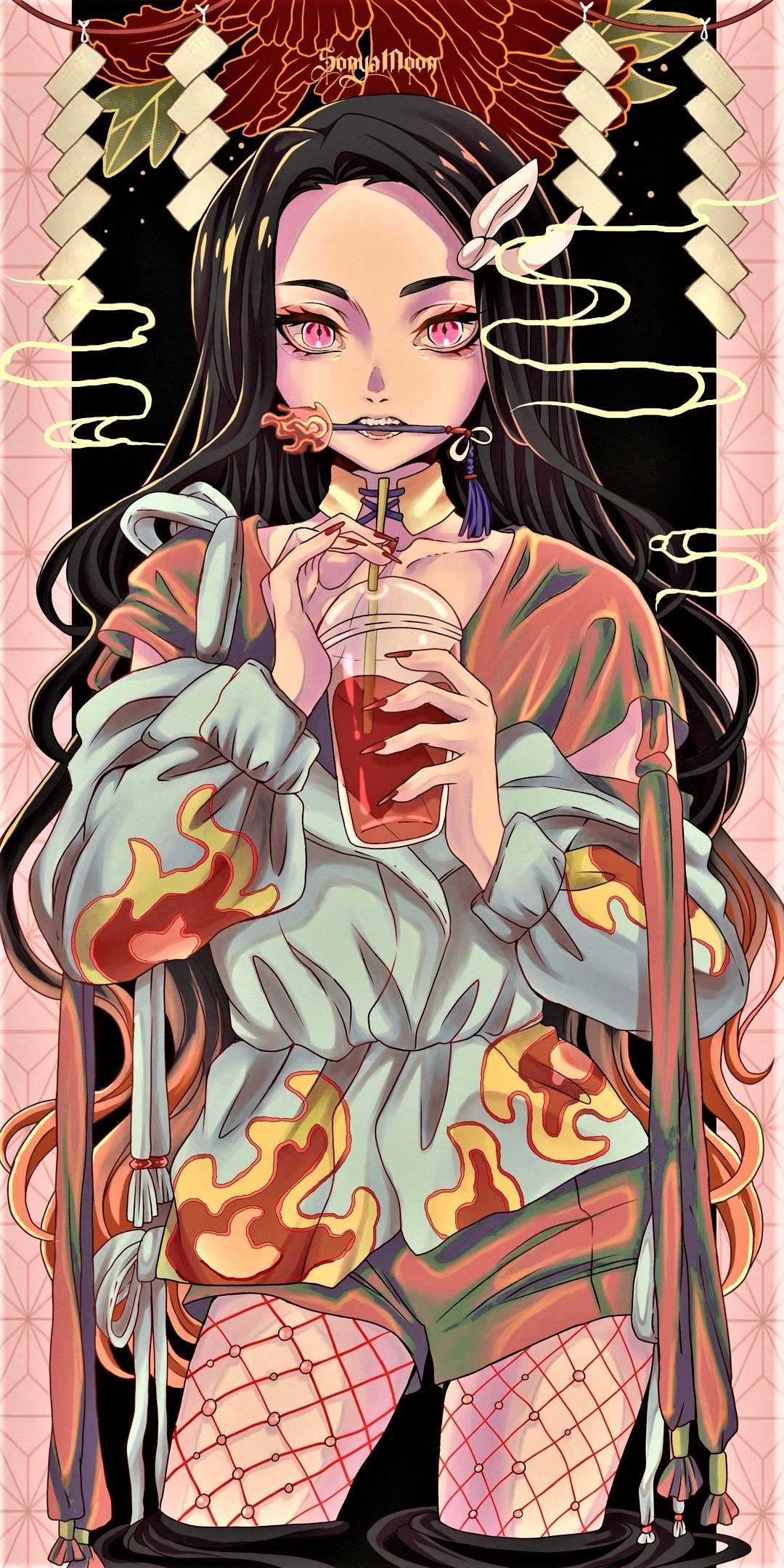 1080x2160 Nezuko Wallpaper