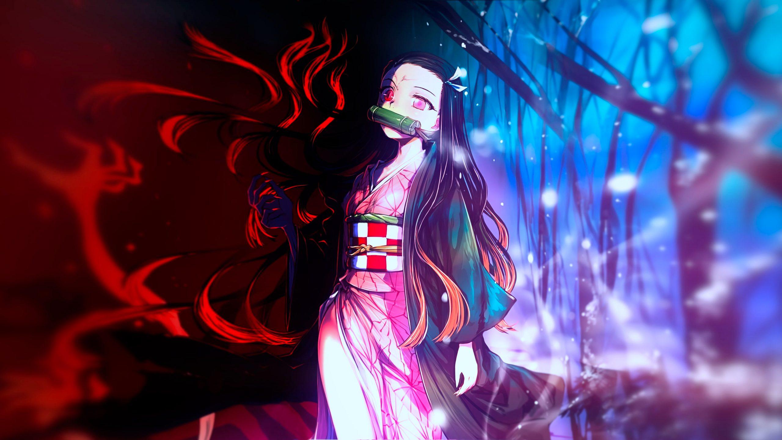 2560x1441 Wallpaper Anime, Demon Slayer Kimetsu No Yaiba, Nezuko • Wallpaper For You HD Wallpaper For Desktop & Mobile