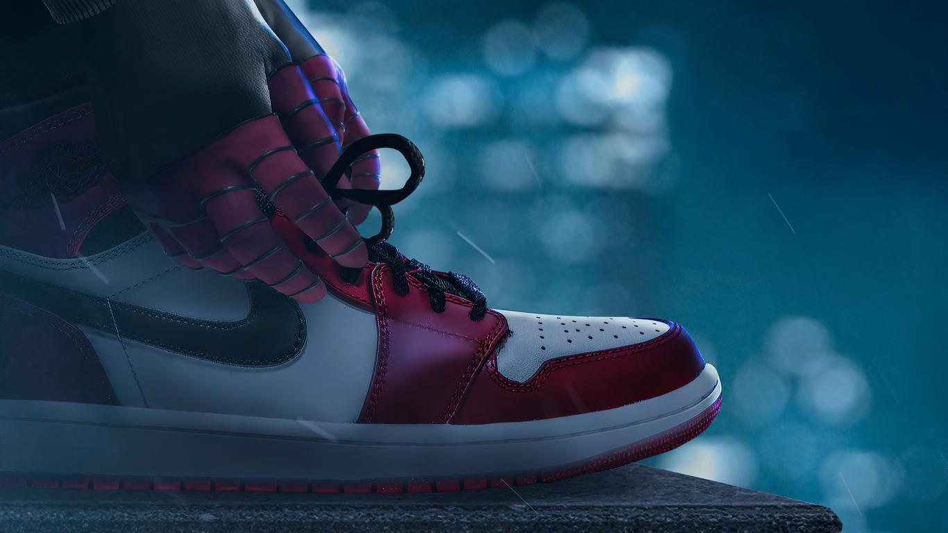 1366x768 Air Jordan 1 Miles Morales 1366x768 Resolution HD 4k Wallpaper, Image, Background, Photo and Picture