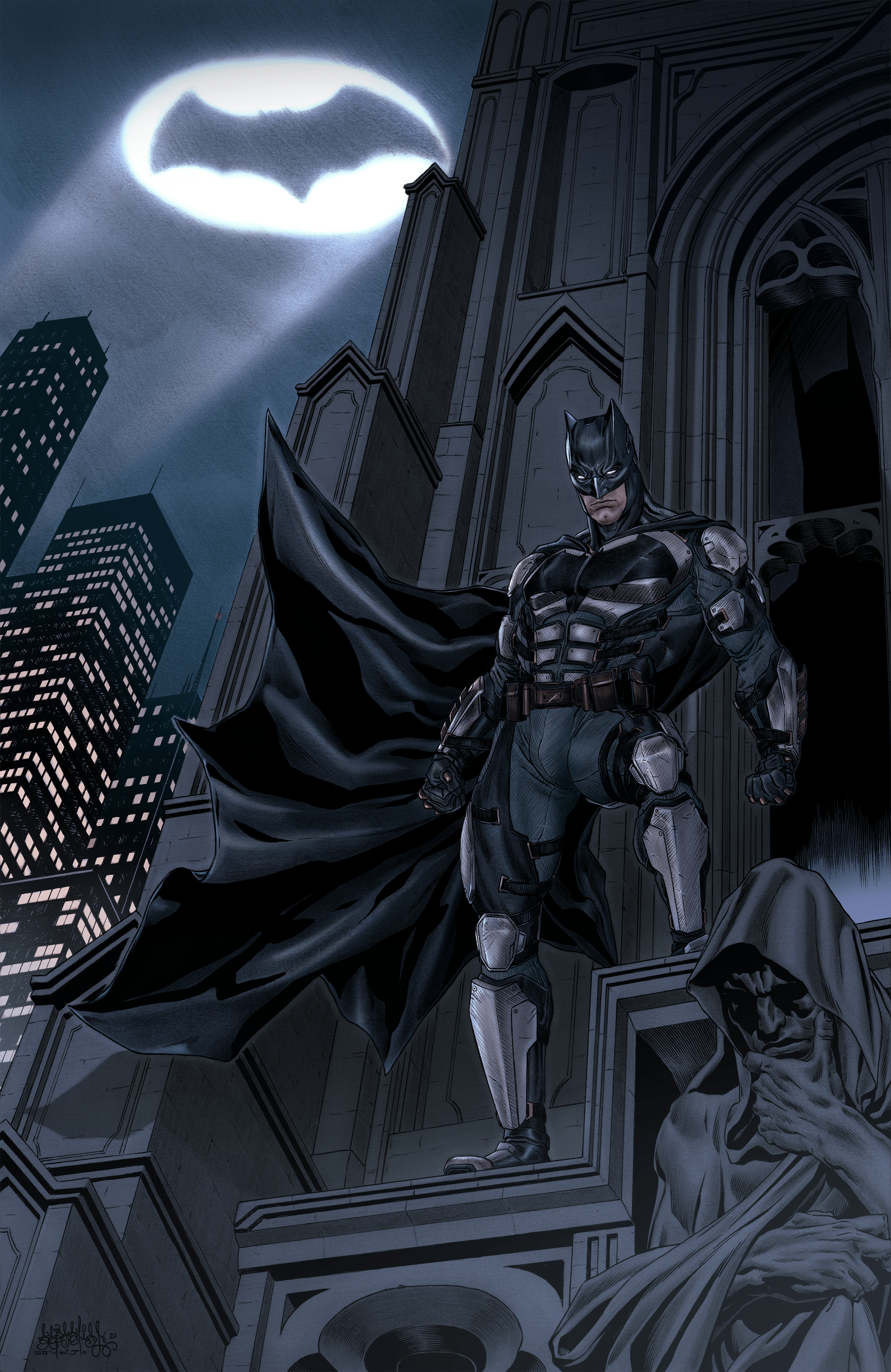 2000x3081 Justice League 2017 Ben Affleck Batman Returns The Dark Knight Artwork Gotham Gotham City Gargoyles Wallpaper:2000x3081