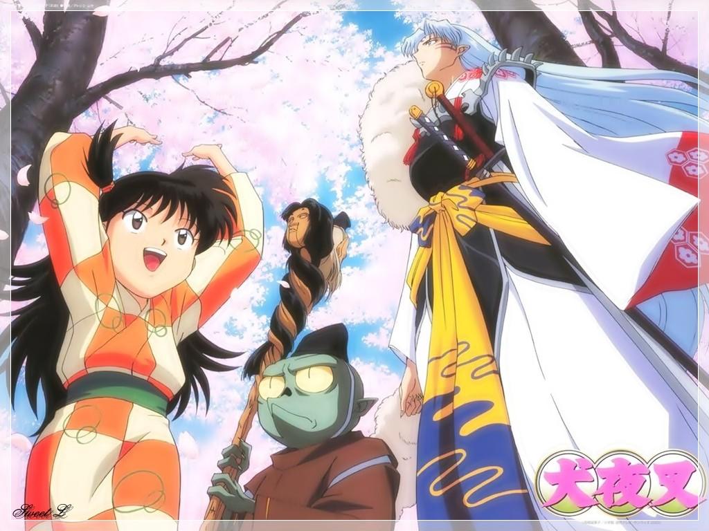 1024x768 Inuyasha Jaken Rin, Jaken, and Sesshomaru