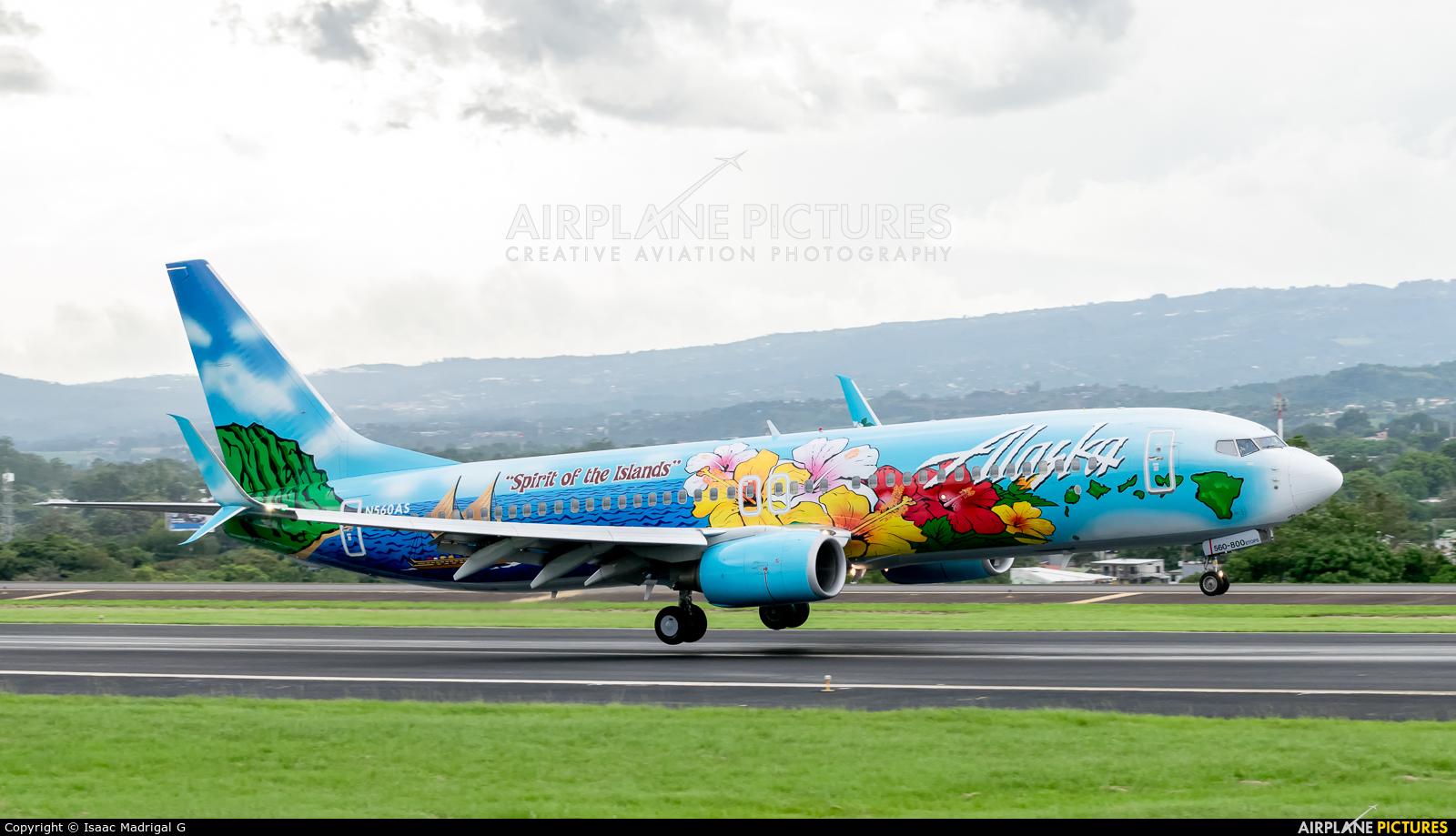 1600x919 N560AS Airlines Boeing 737 800 At San Jose Santamaría Intl. Photo ID 1128499. Airplane