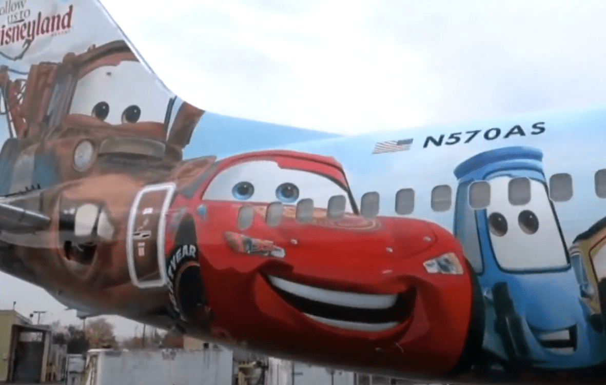 1181x751 Alaska Airlines Debuts Cars Land Themed Airplane in Seattle. Disney Parks Blog