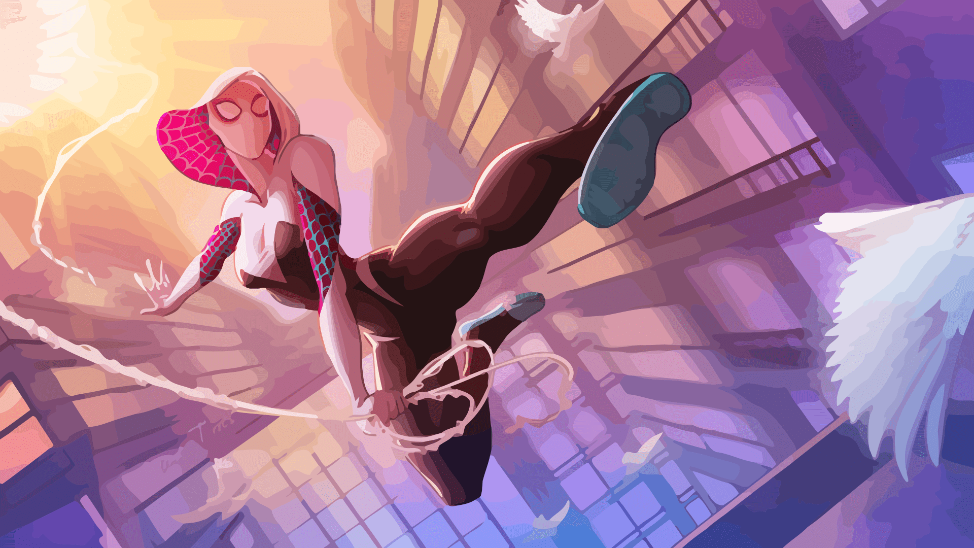 1920x1080 Spider Gwen Anime Image Board