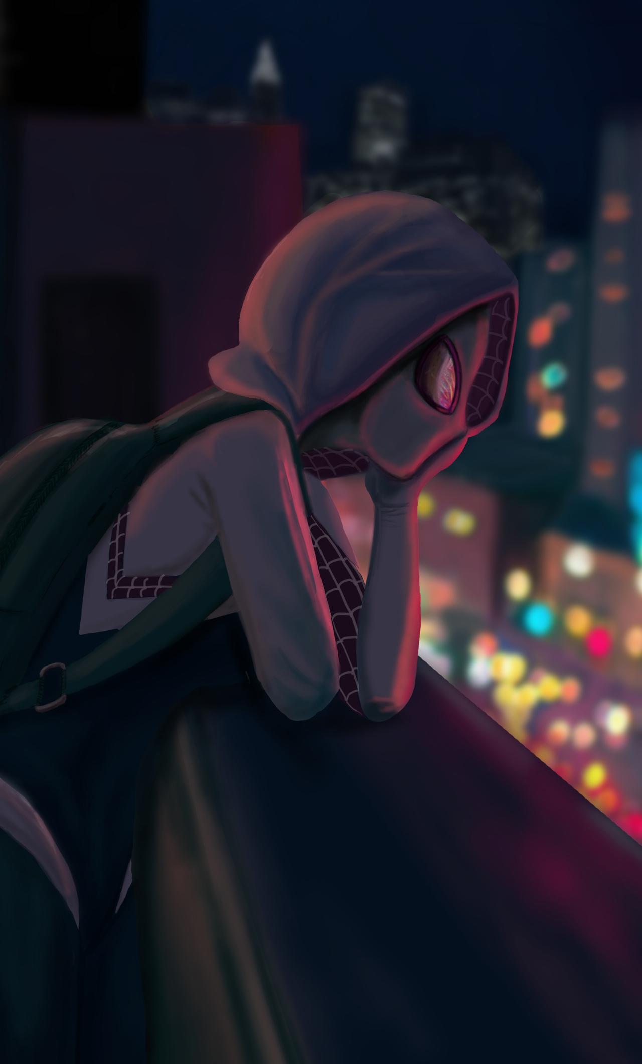 1280x2120 Art Spider Gwen Stacy iPhone HD 4k Wallpaper, Image, Background, Photo and Picture