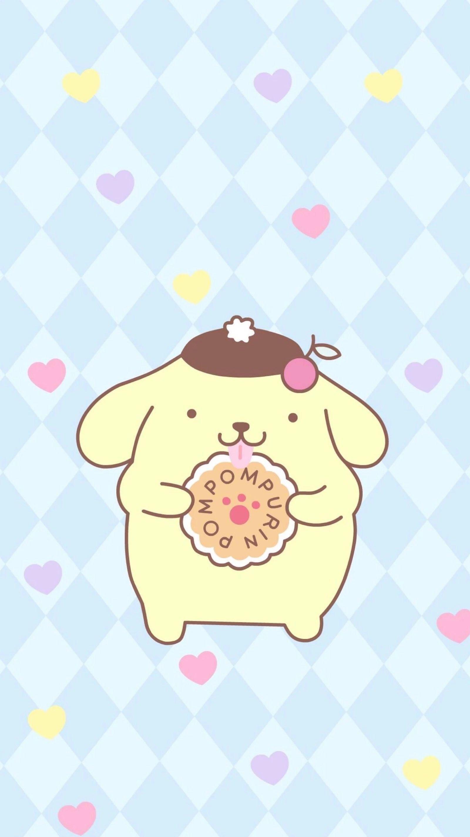1600x2845 Sanrio Pom Pom Purin and Macaron Wallpaper background picture