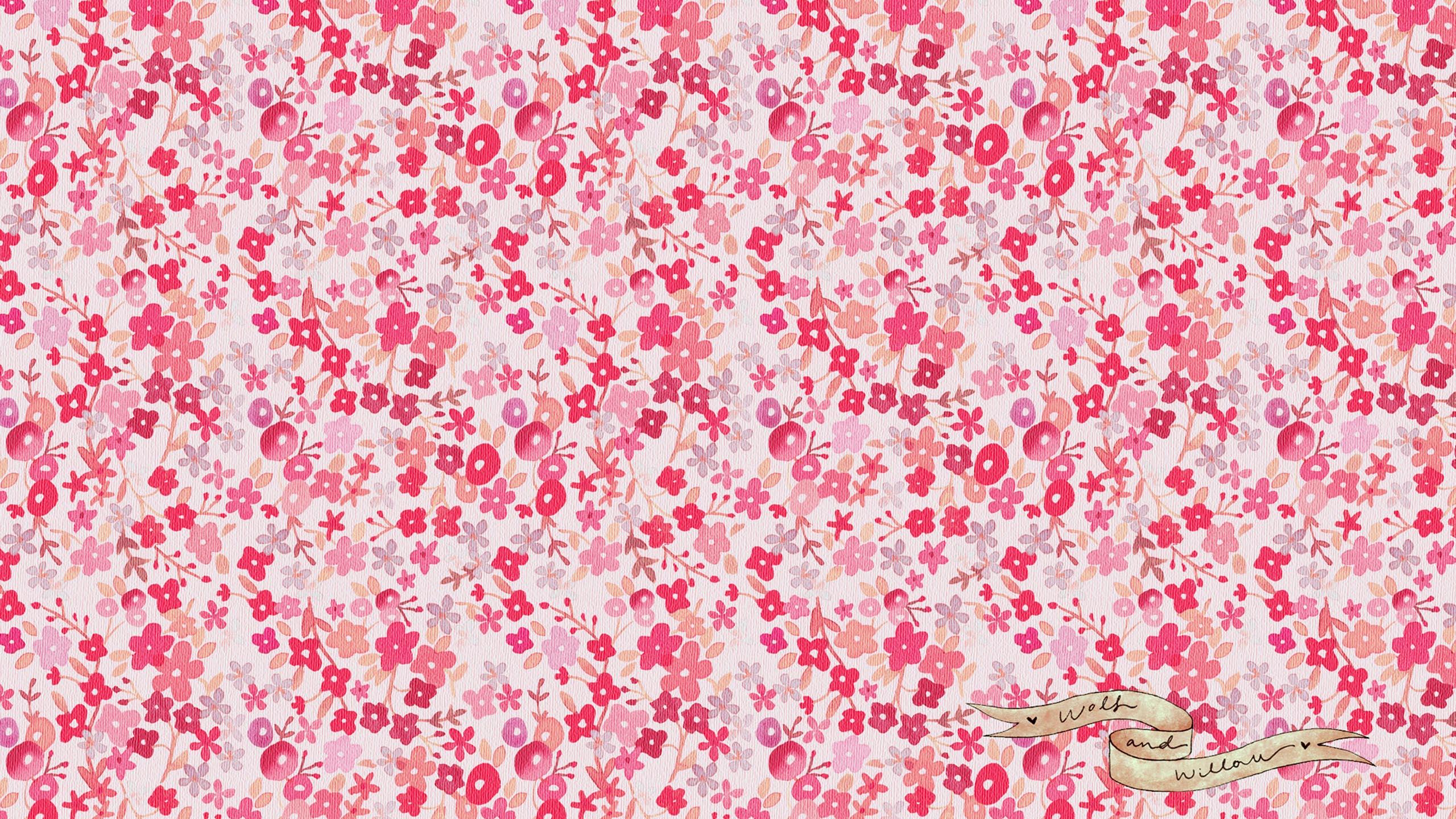 2560x1440 Vintage Floral Wallpaper HD