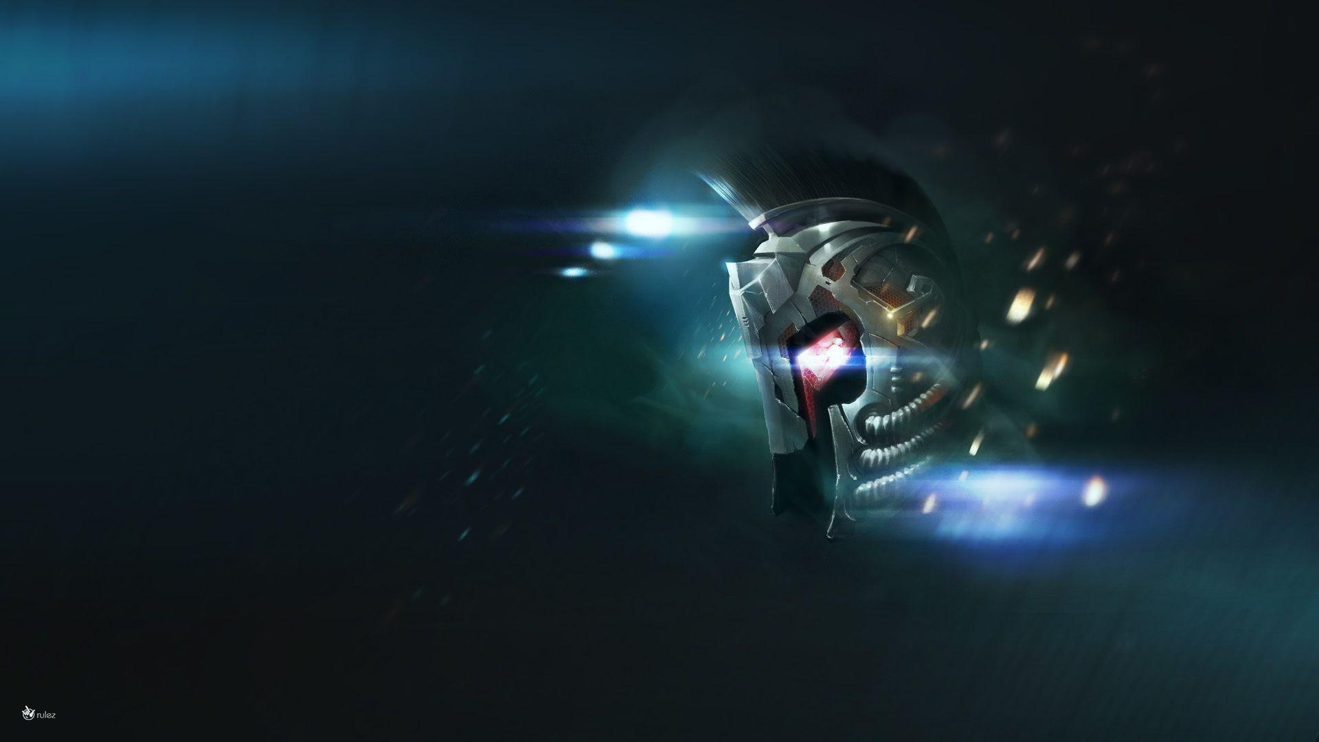 1920x1080 Spartan Helmet Wallpaper