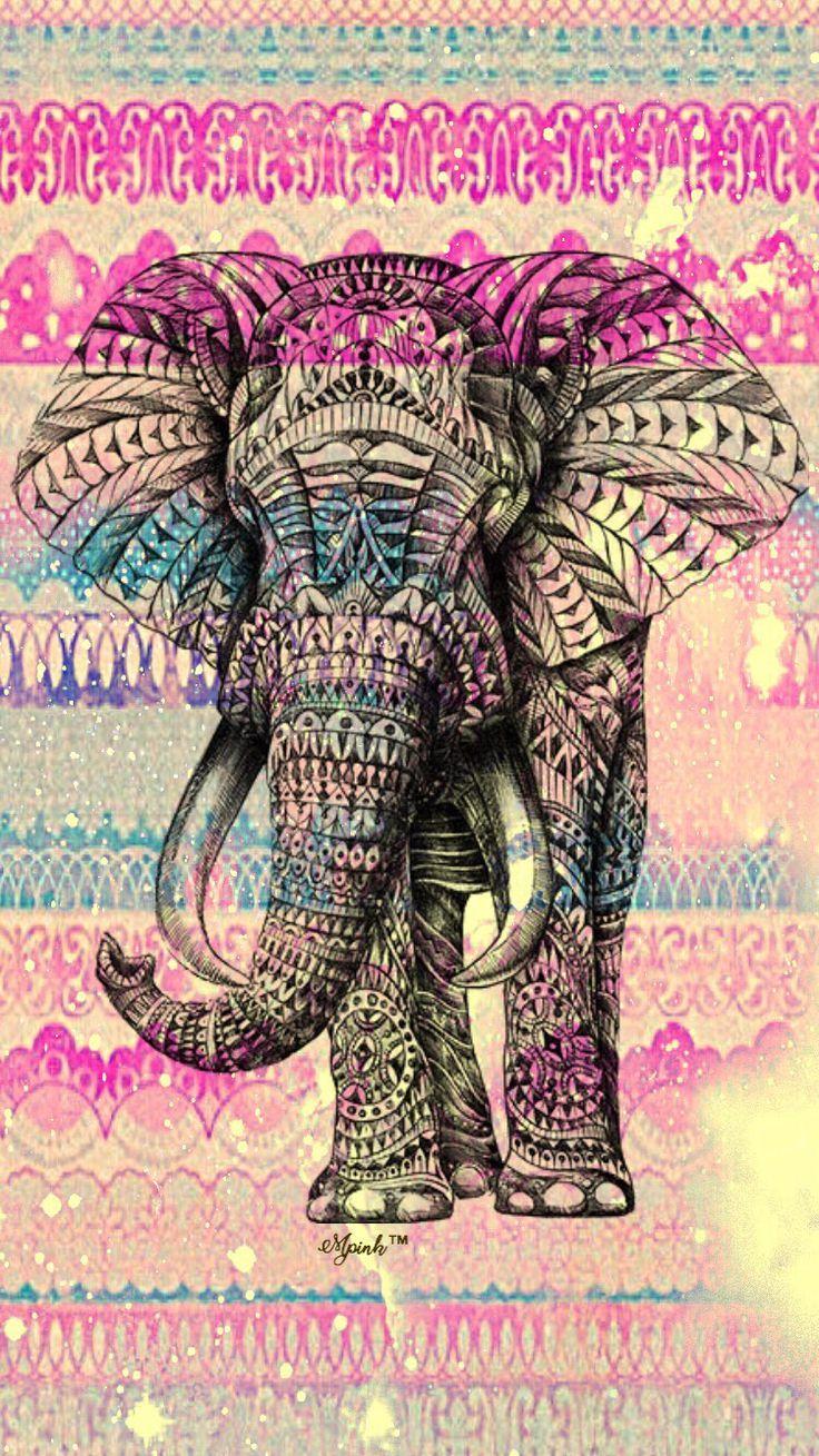 736x1309 Tribal Elephant Wallpaper