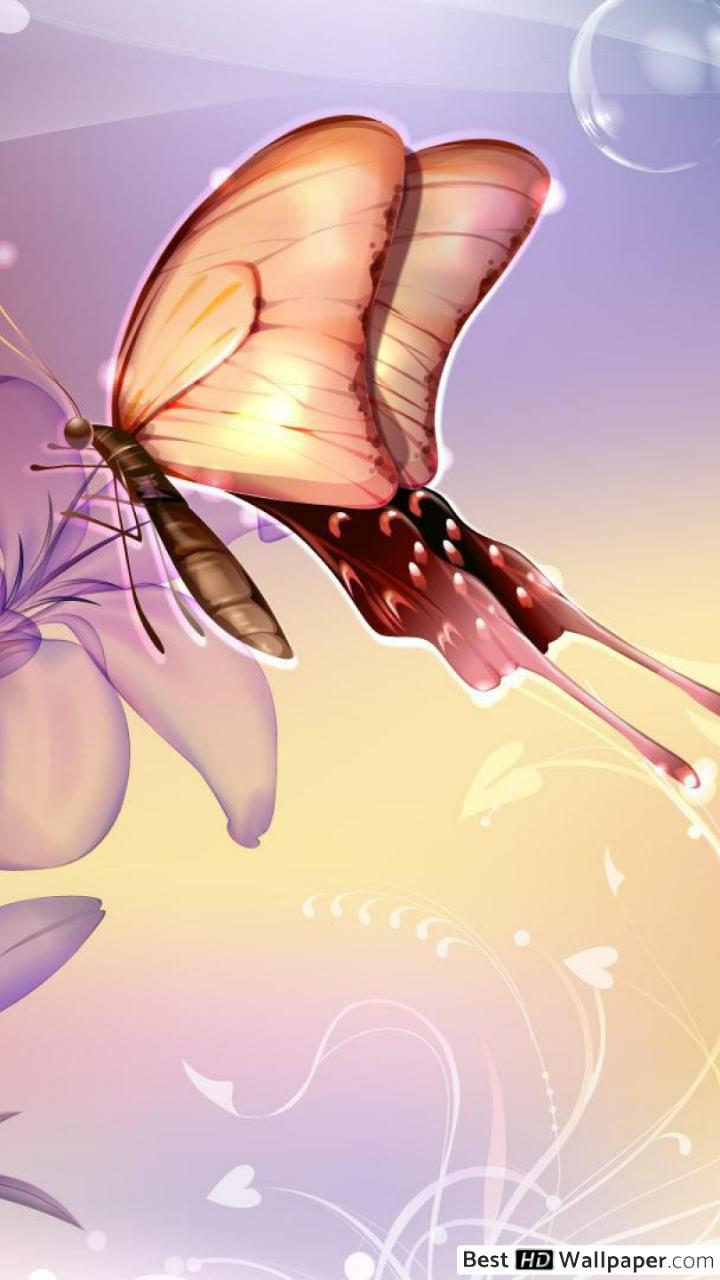 720x1280 Artistic Butterfly HD wallpaper download