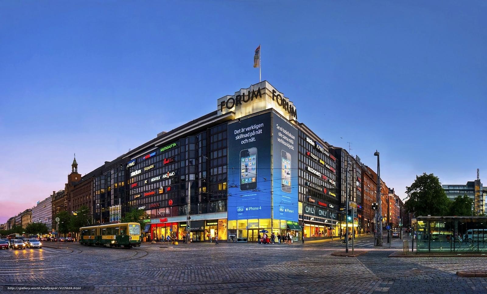 1600x967 Download wallpaper city, helsinki, finland, forum shopping mall free desktop wallpaper in the resolution 2316x1400