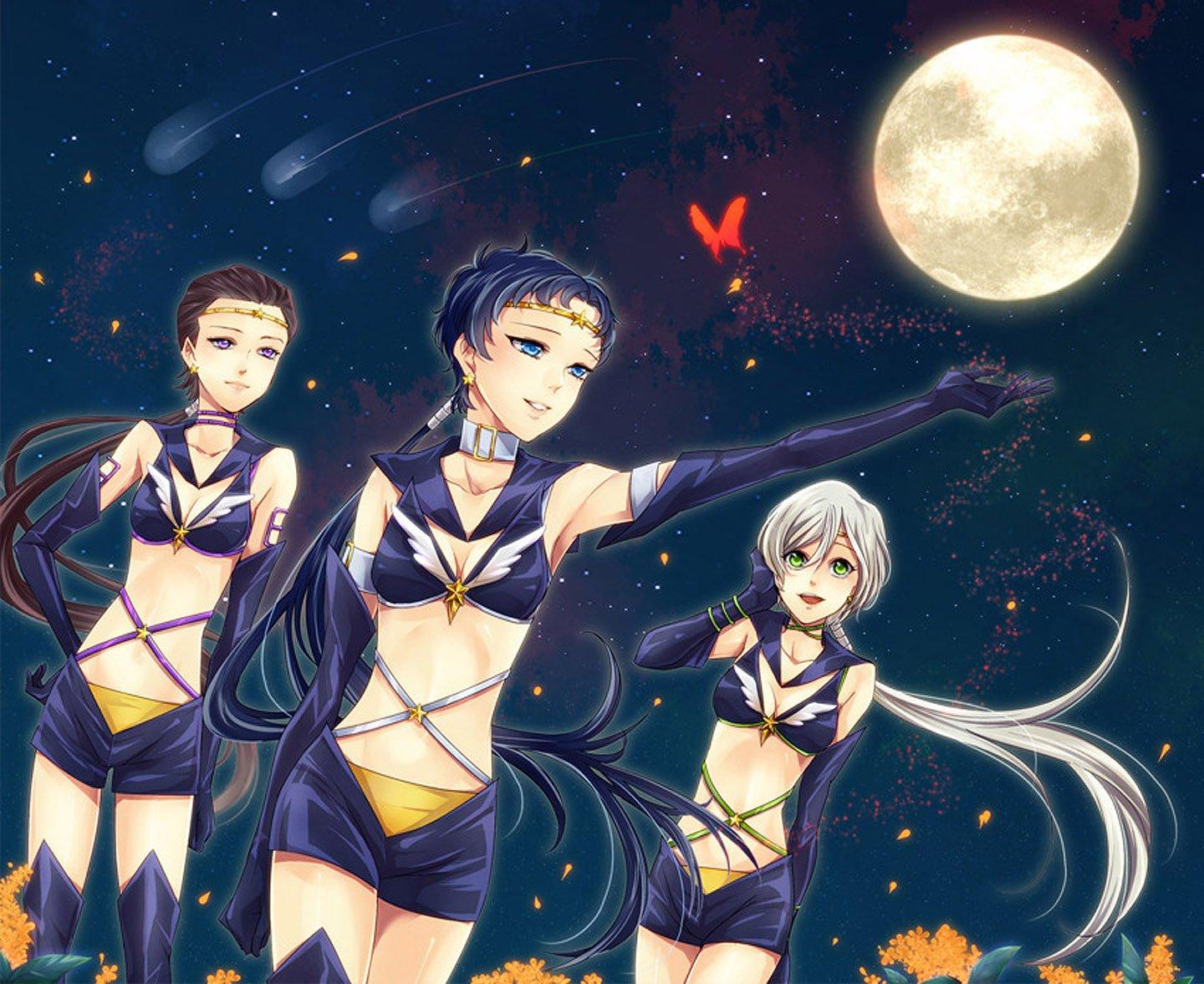 1440x1177 Star light seiya moon butterfly flower sailor moon wallpaperx1177