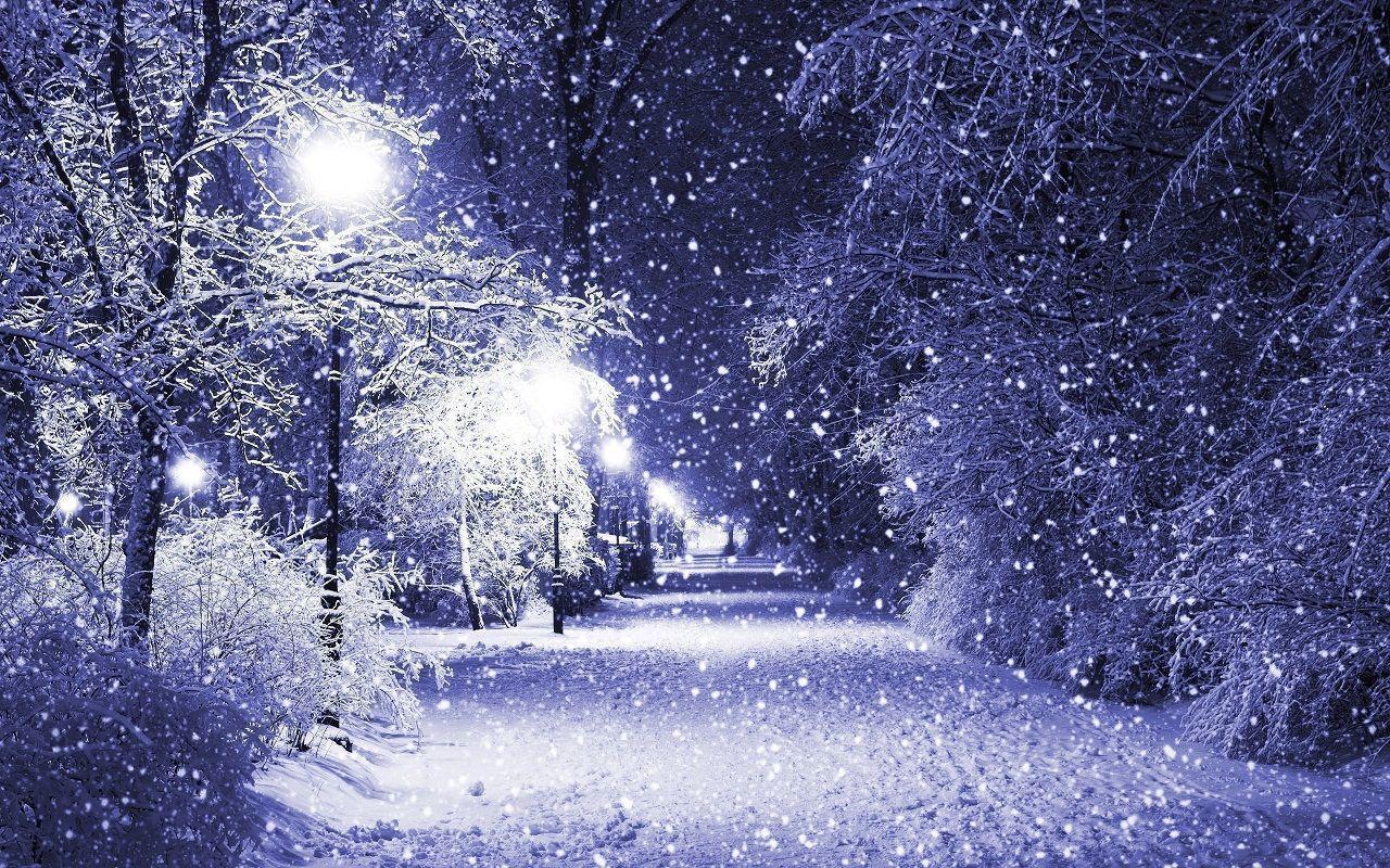 1280x800 Snowfall Anime Wallpaper