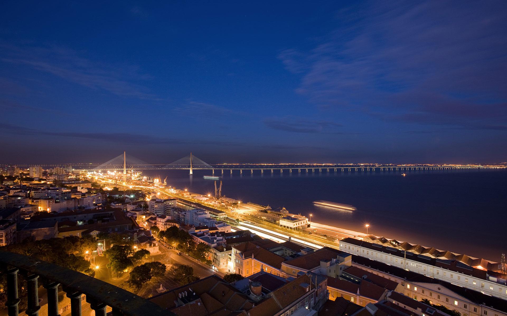 1920x1200 Wallpaper 4k Nocturna New Lisbon Bridge Wallpaper