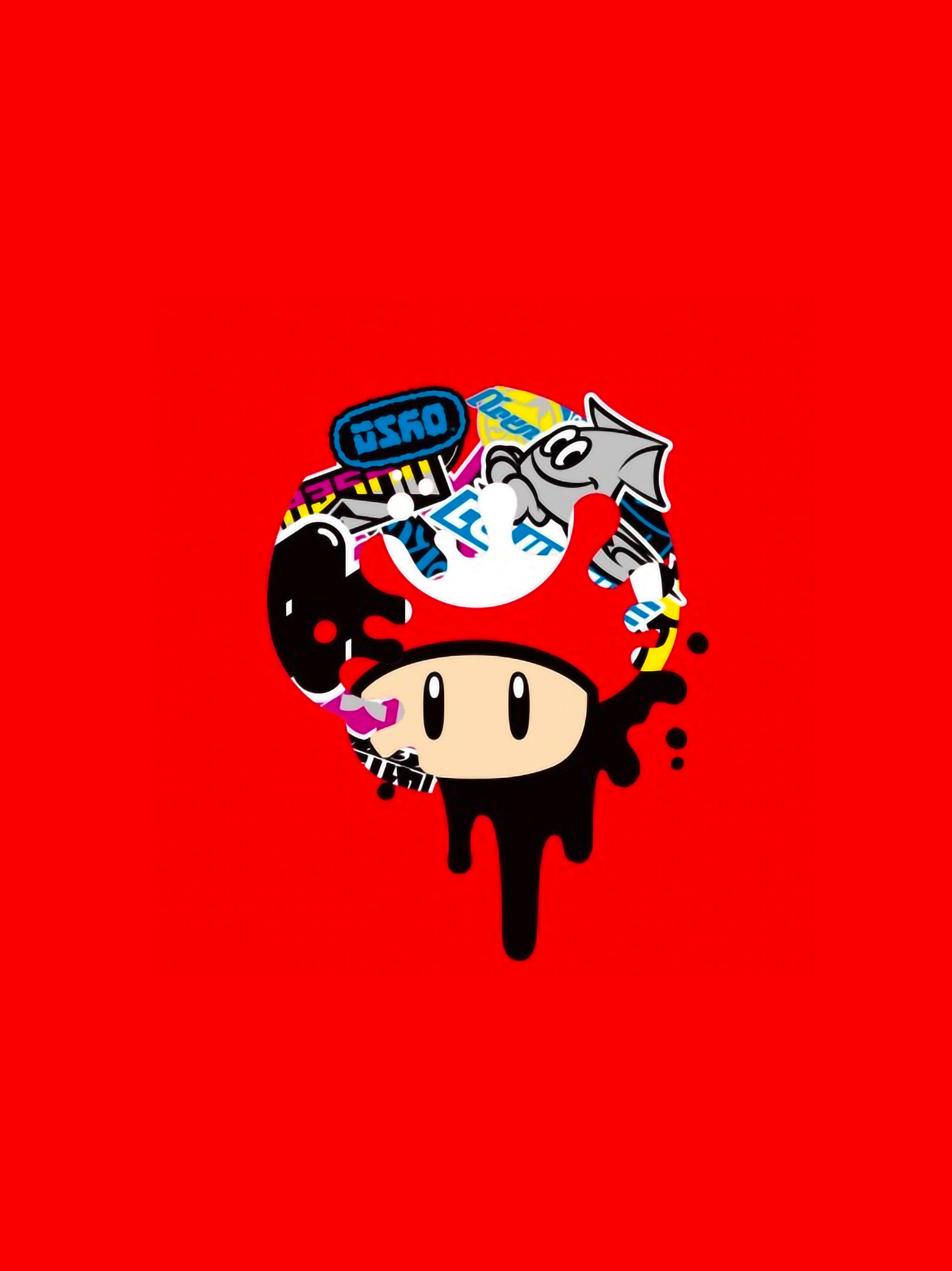 2048x2732 Splatfest Super Mushroom Wallpaper with Monocle