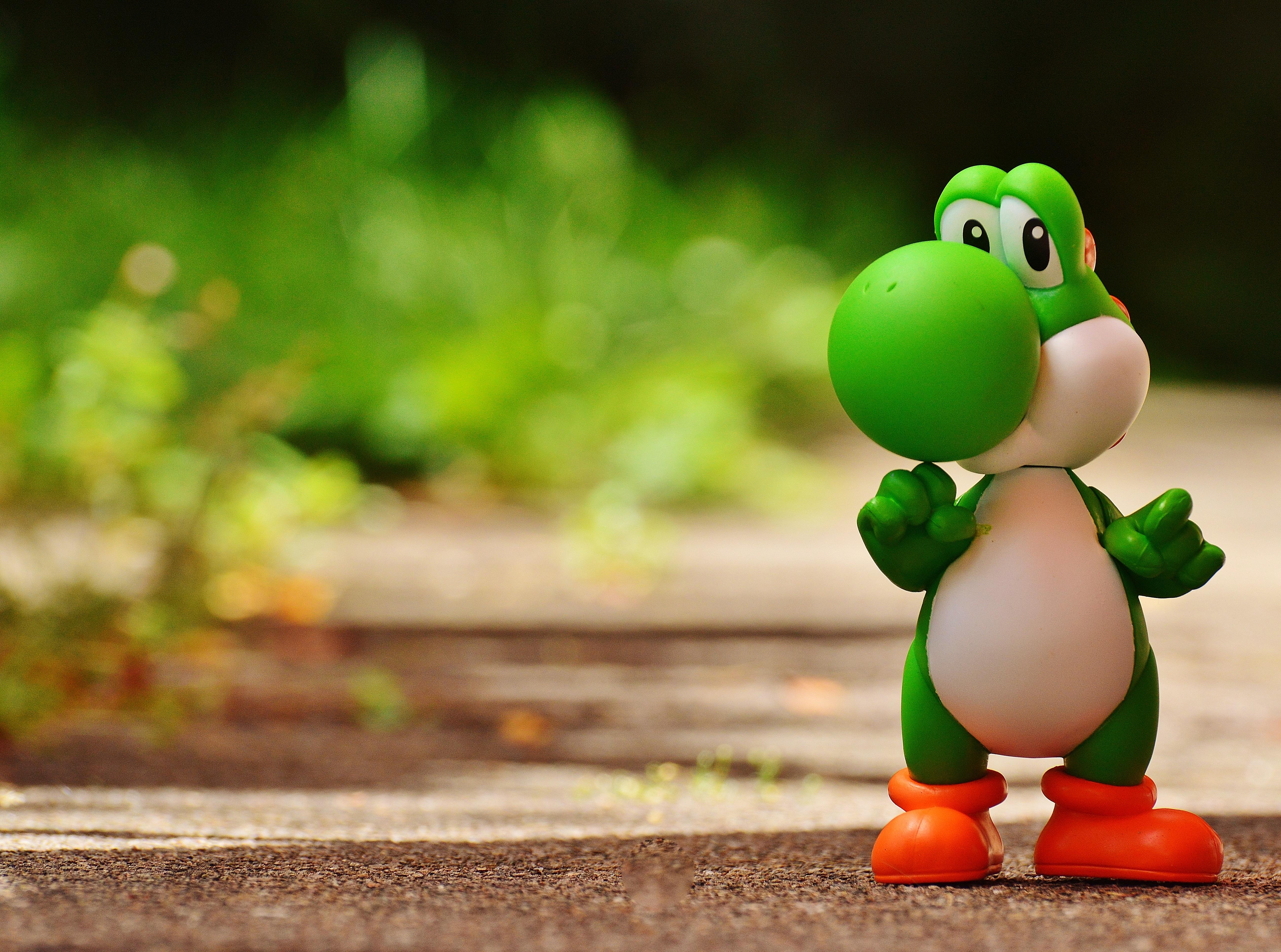 5195x3862 Free Image : video game, play, retro, cute, green, colorful, fig, children, happy, duck, toys, funny, classic, character, water bird, cartoon, game console, computer game, super mario bros, marios brother luigi, mushroom