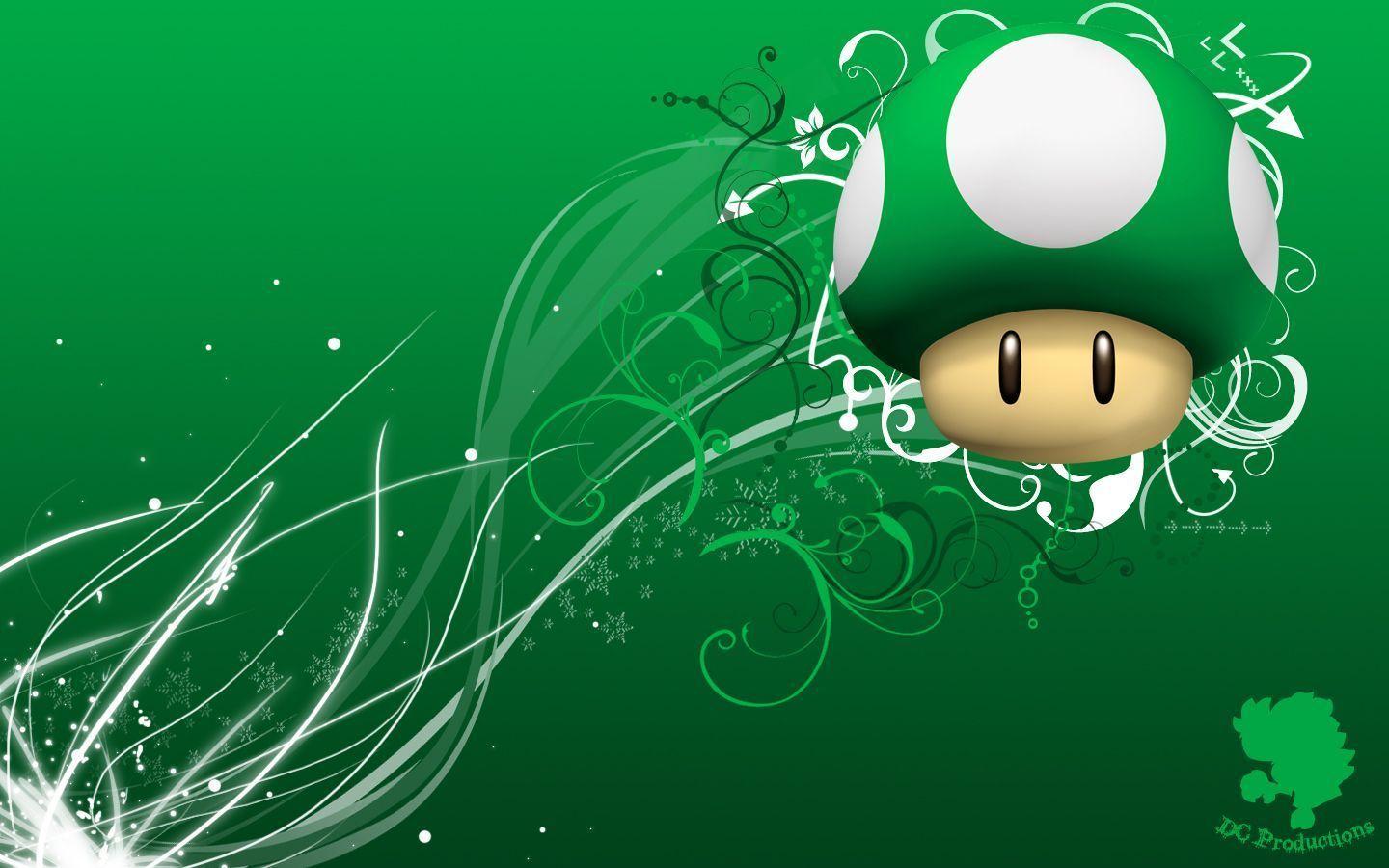 1440x900 Mario Mushroom 1 Up 3D Wallpaper