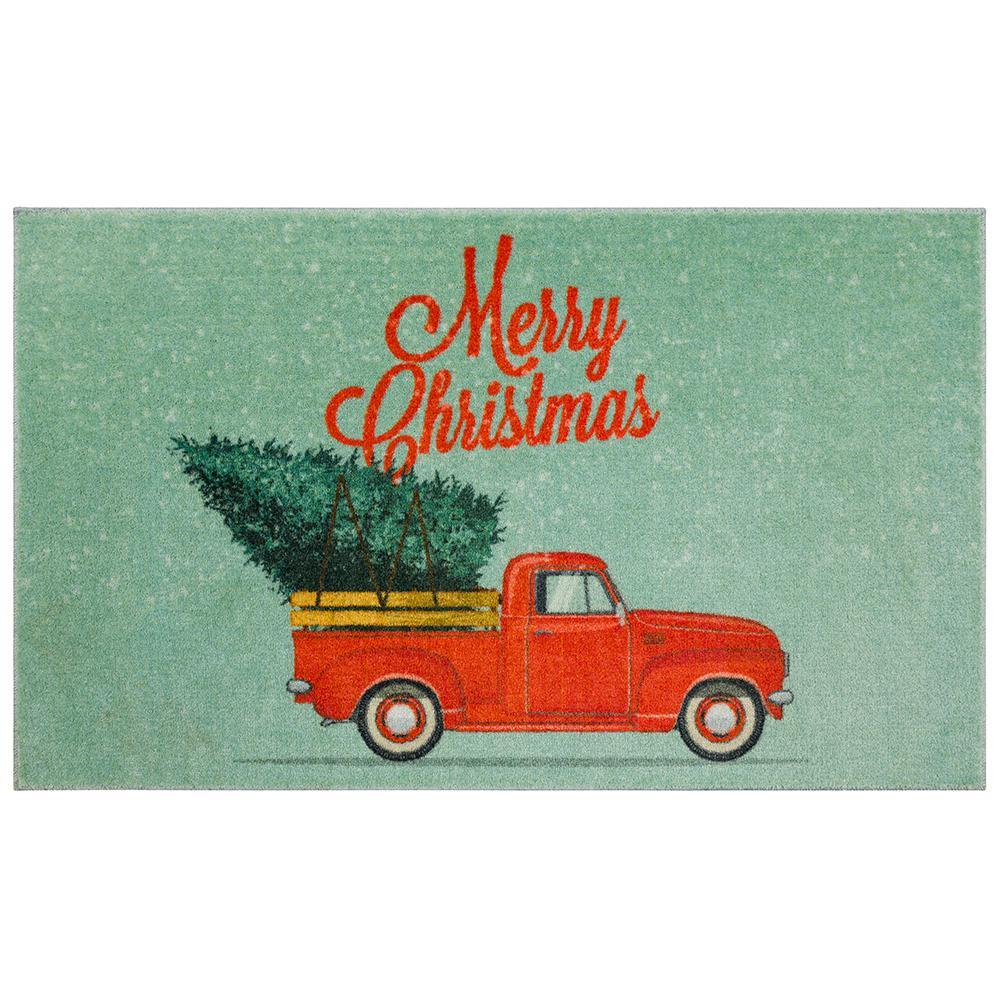 Download A Red Vintage Pickup Truck Decorated for the Christmas Season  Wallpaper  Wallpaperscom