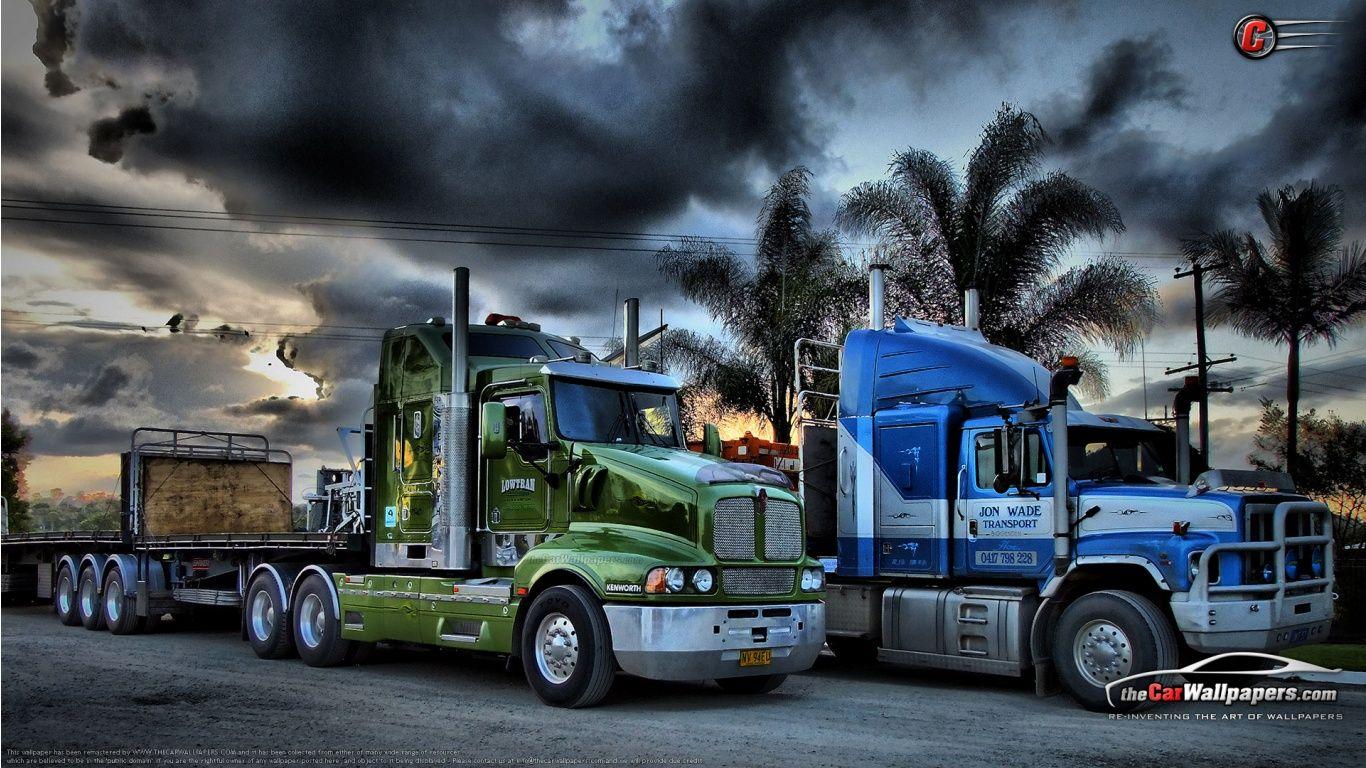 1366x768 Kenworth trucks semi trailer. Kenworth trucks, Big trucks, Trucks