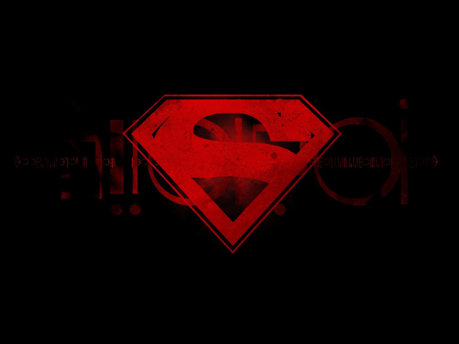 1600x1200 Black Red Superman Wallpaper HD