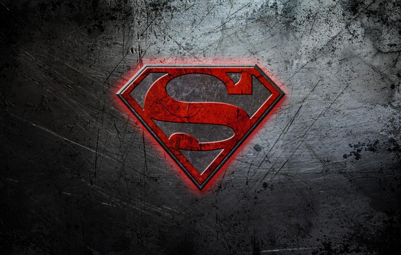 1332x850 Wallpaper red, logo, Superman image for desktop, section минимализм