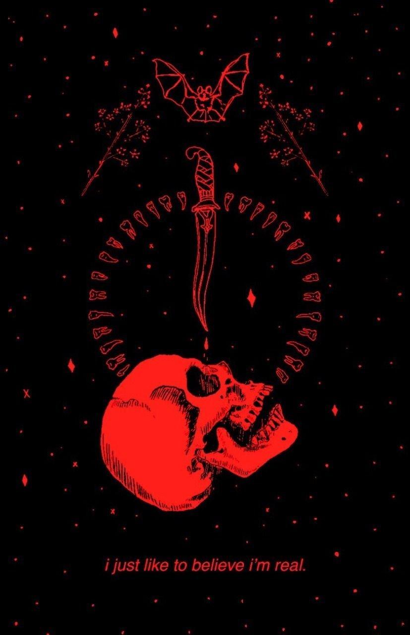 827x1280 Red Aesthetic Wallpaper