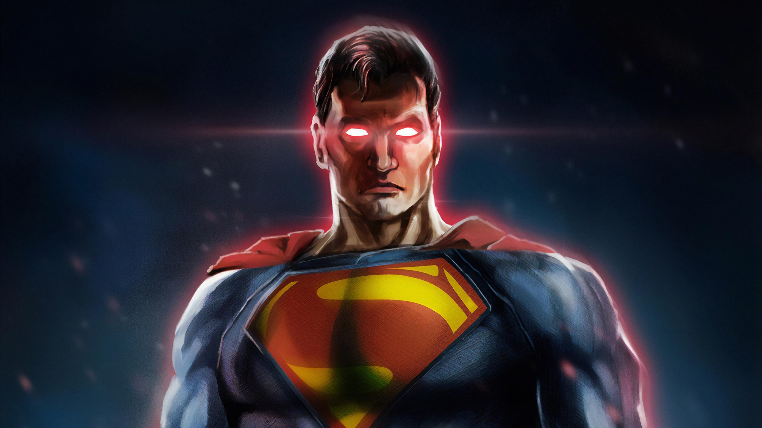 2560x1440 Artwork Superman Red Eye, HD Superheroes, 4k Wallpaper, Image, Background, Photo and Picture