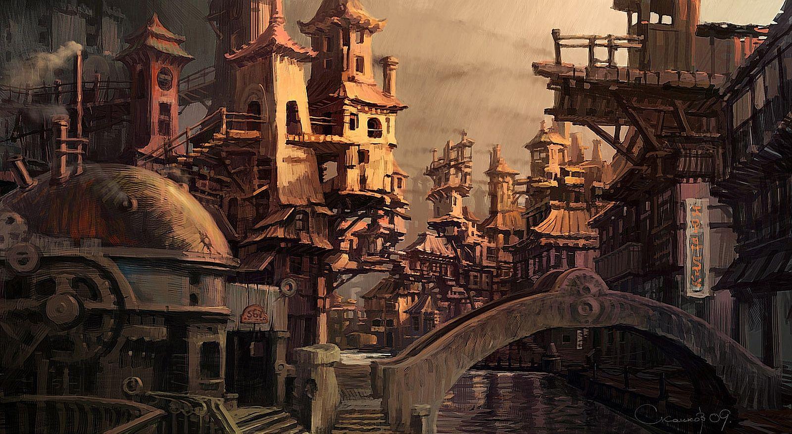 1600x878 Steampunk ideas. steampunk, steampunk city, steampunk art