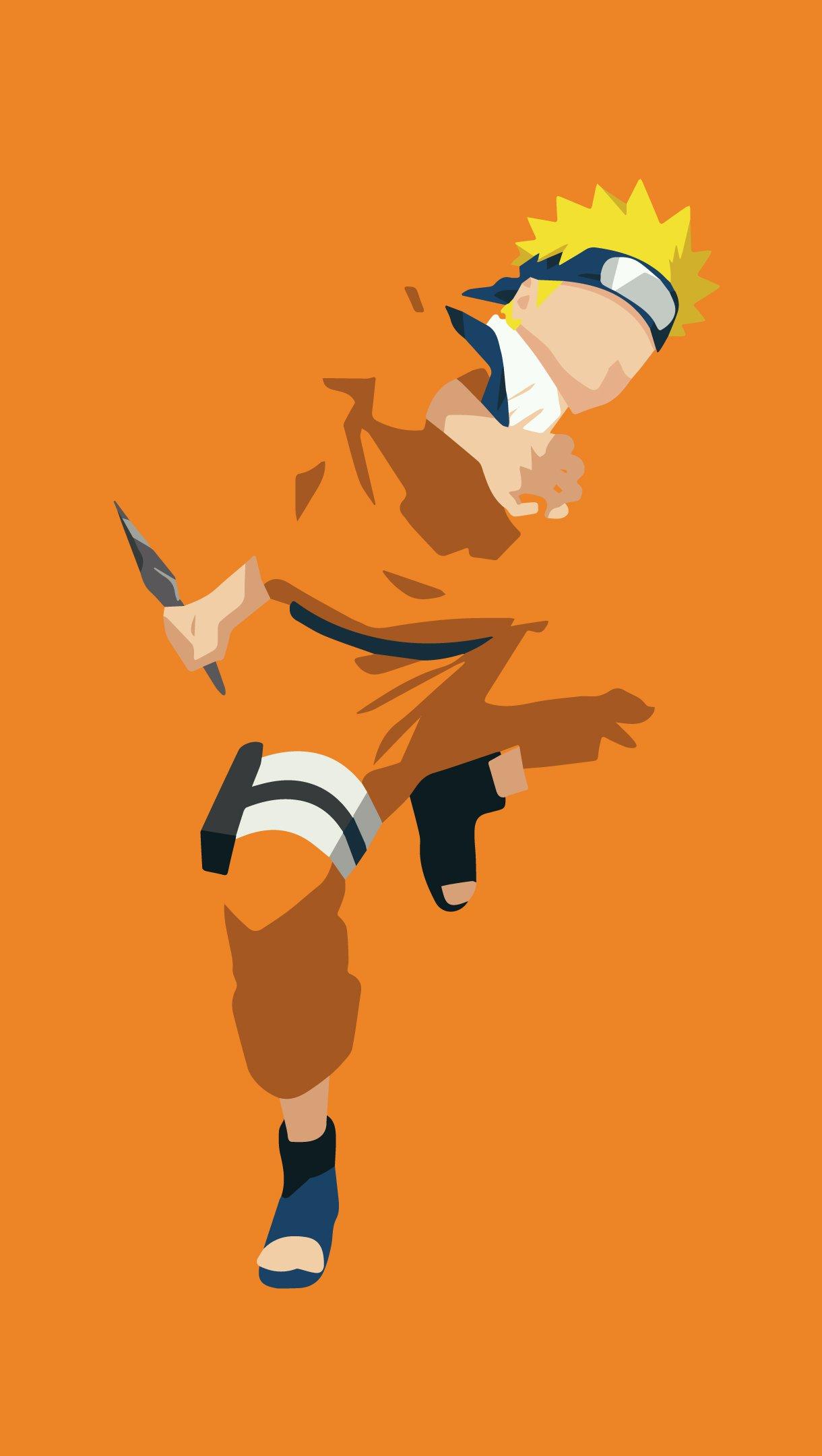 1220x2160 Naruto Uzumaki Minimalist Anime Wallpaper 4k Ultra HD