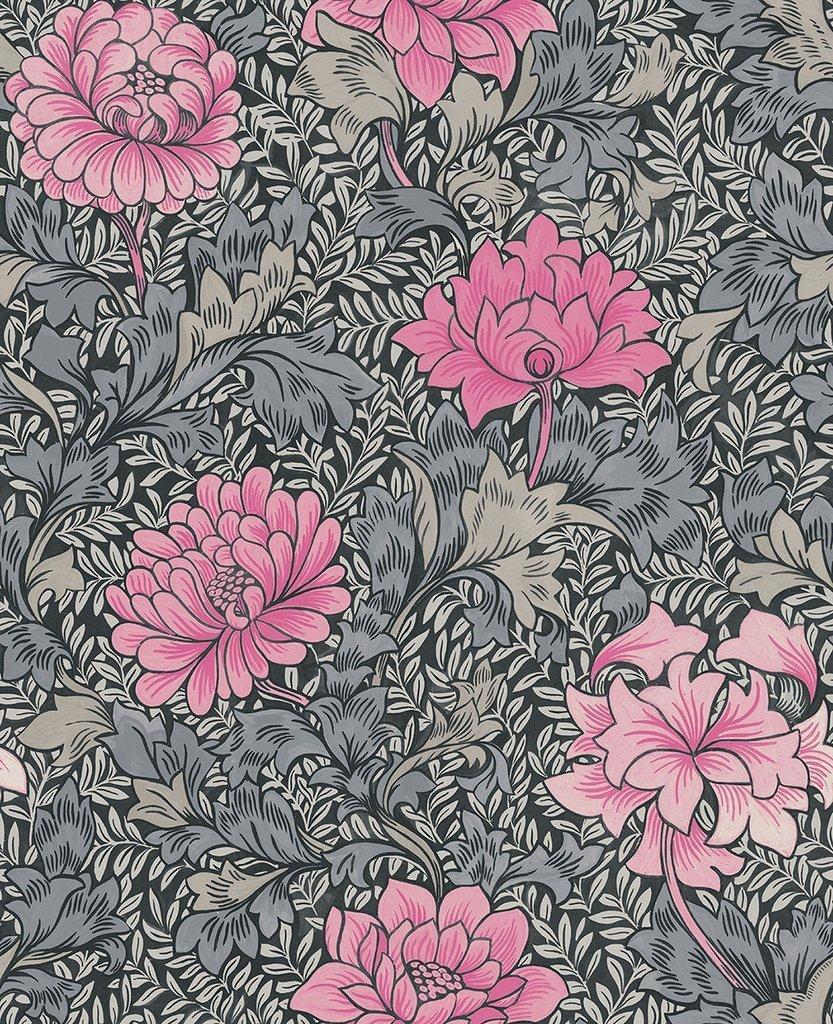 833x1024 Morrissey Flower Wallpaper in Raspberry from the Sanctuary Collection