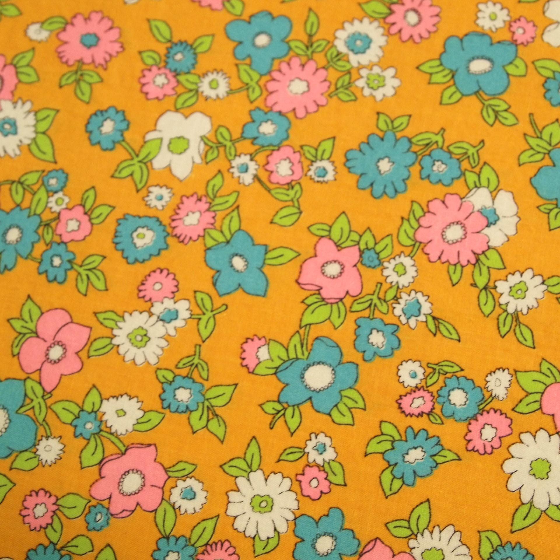 1920x1920 Vintage 1960s Flower Power Cotton Fabric Data Src Flower Pattern